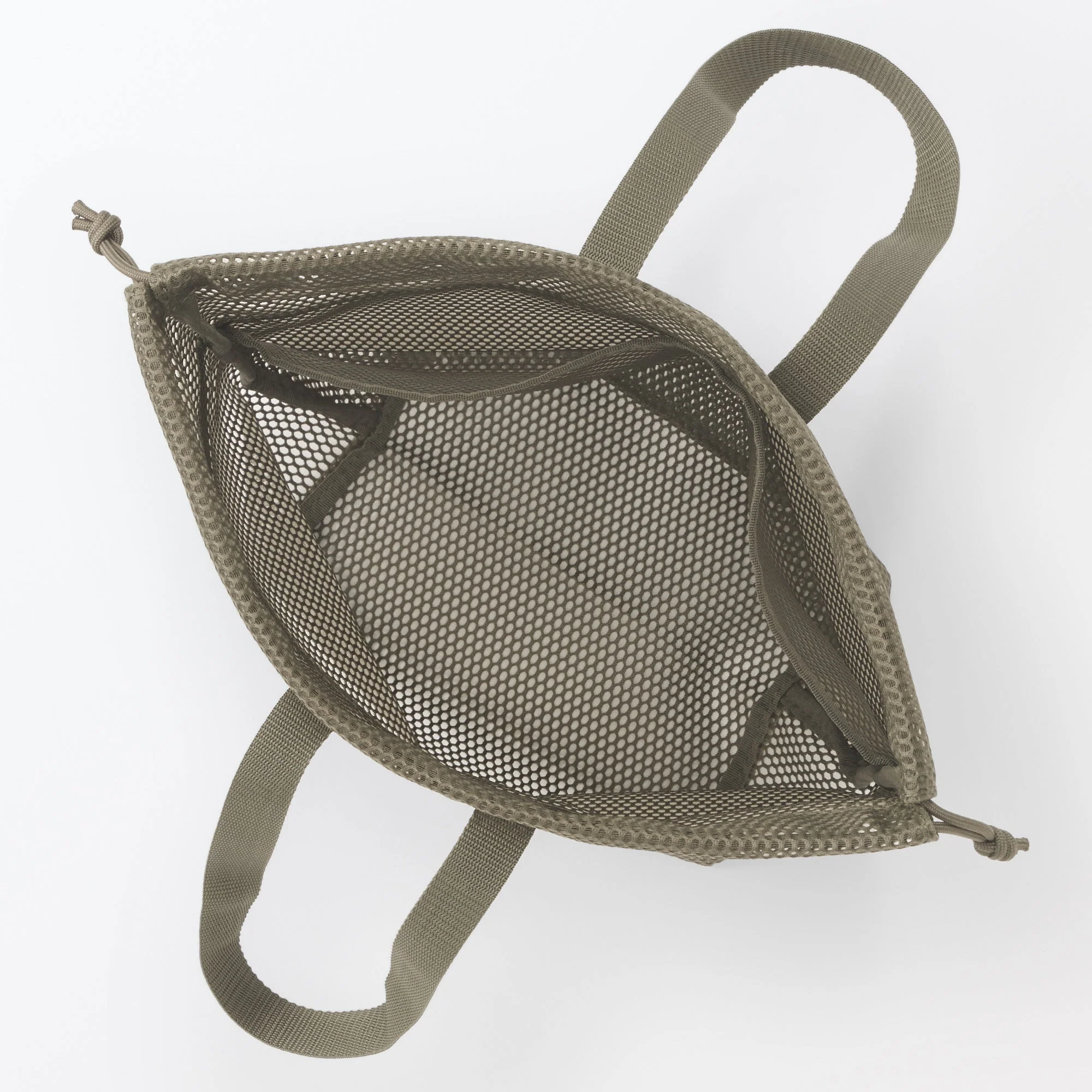 Gusset Mesh Drawstring Bag with Handle - Medium - Image 9