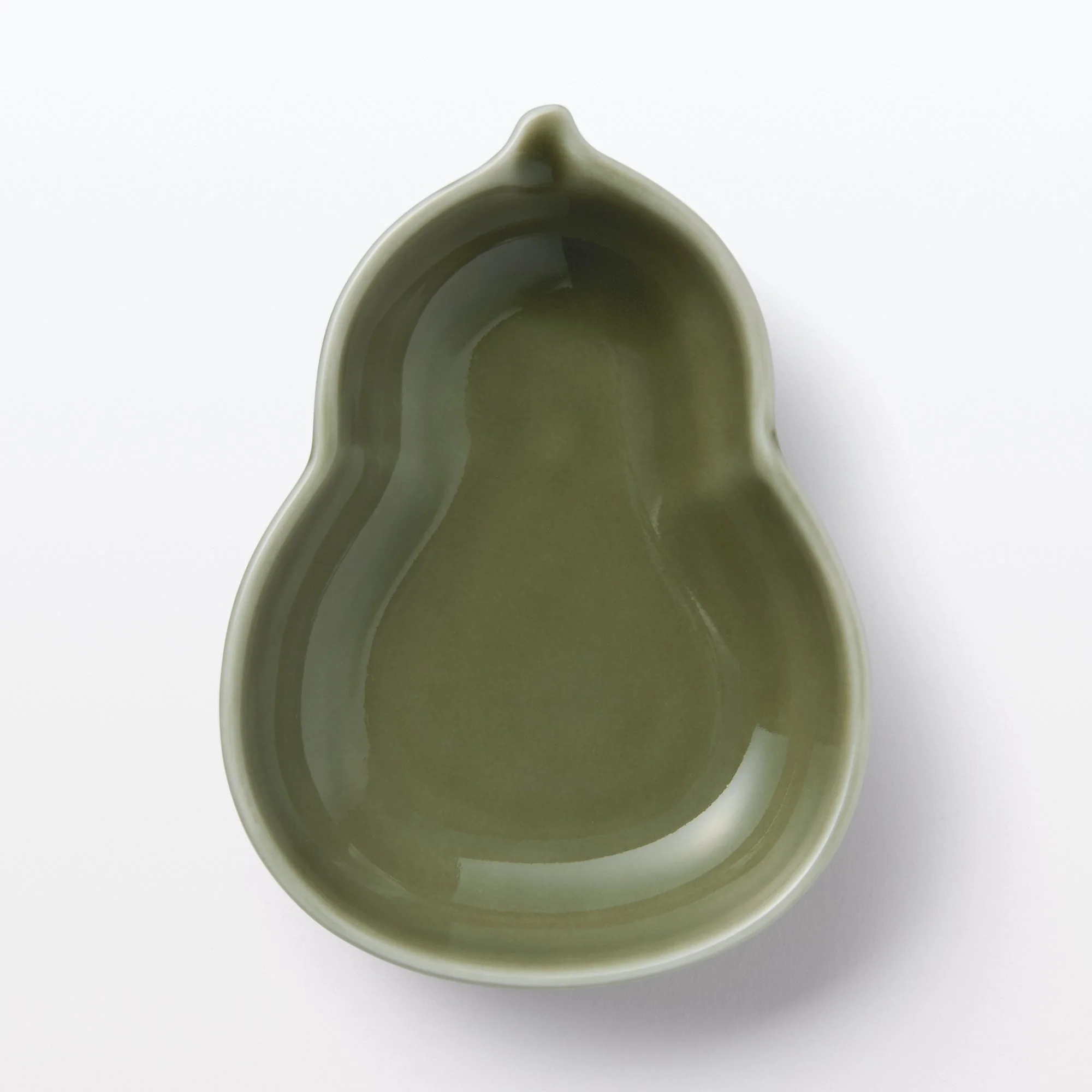 Hasami Ware Lucky Small Plate - Gourd - Pine Green - Image 3