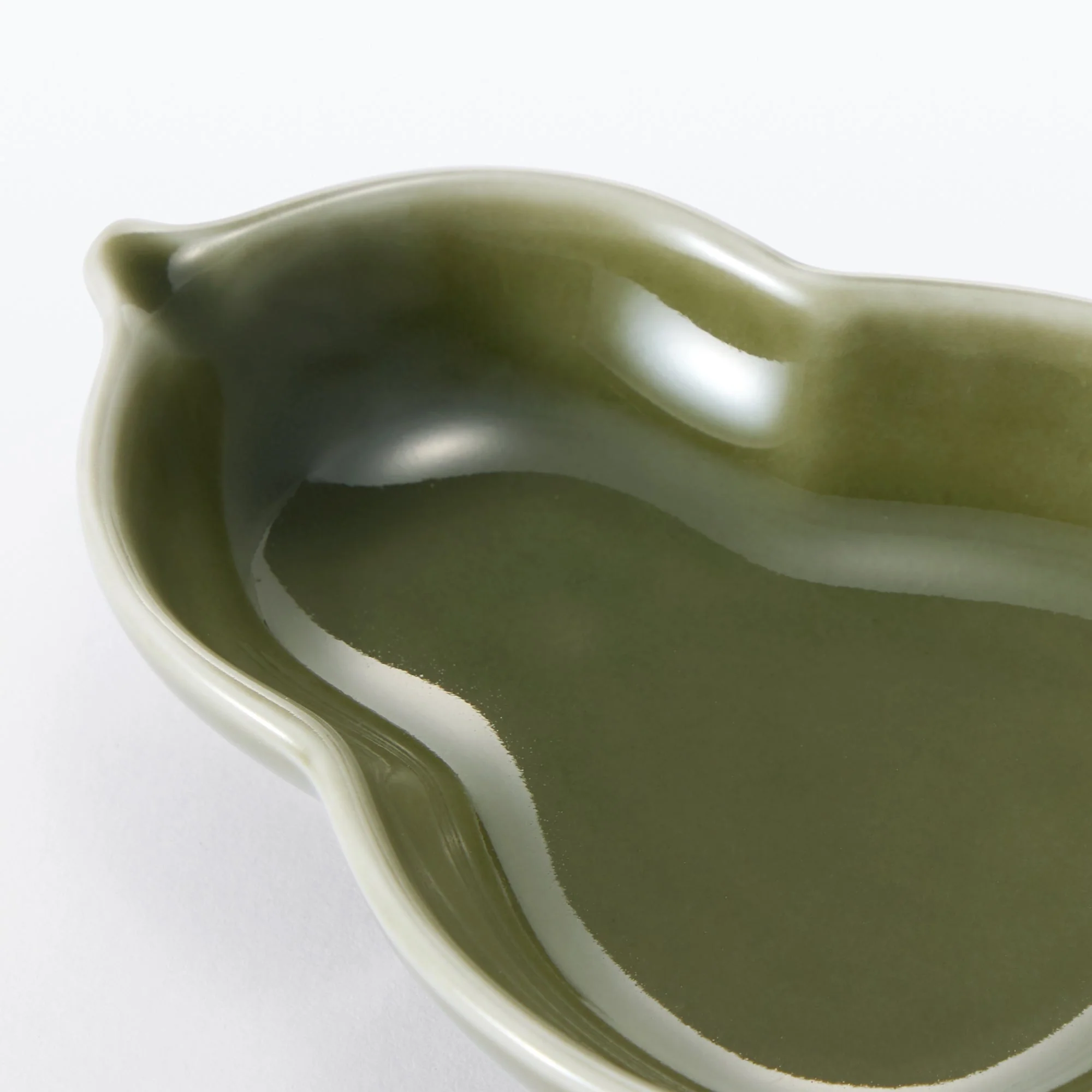Hasami Ware Lucky Small Plate - Gourd - Pine Green - Image 5