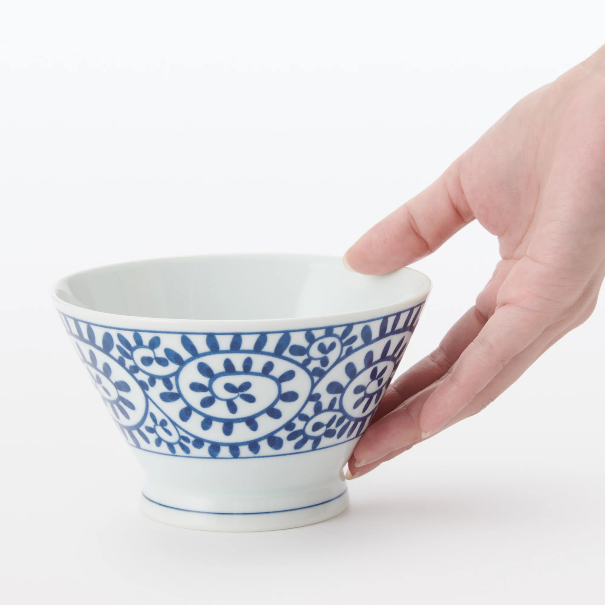 Hasami Ware Rice Bowl - Arabesque Pattern - Image 10