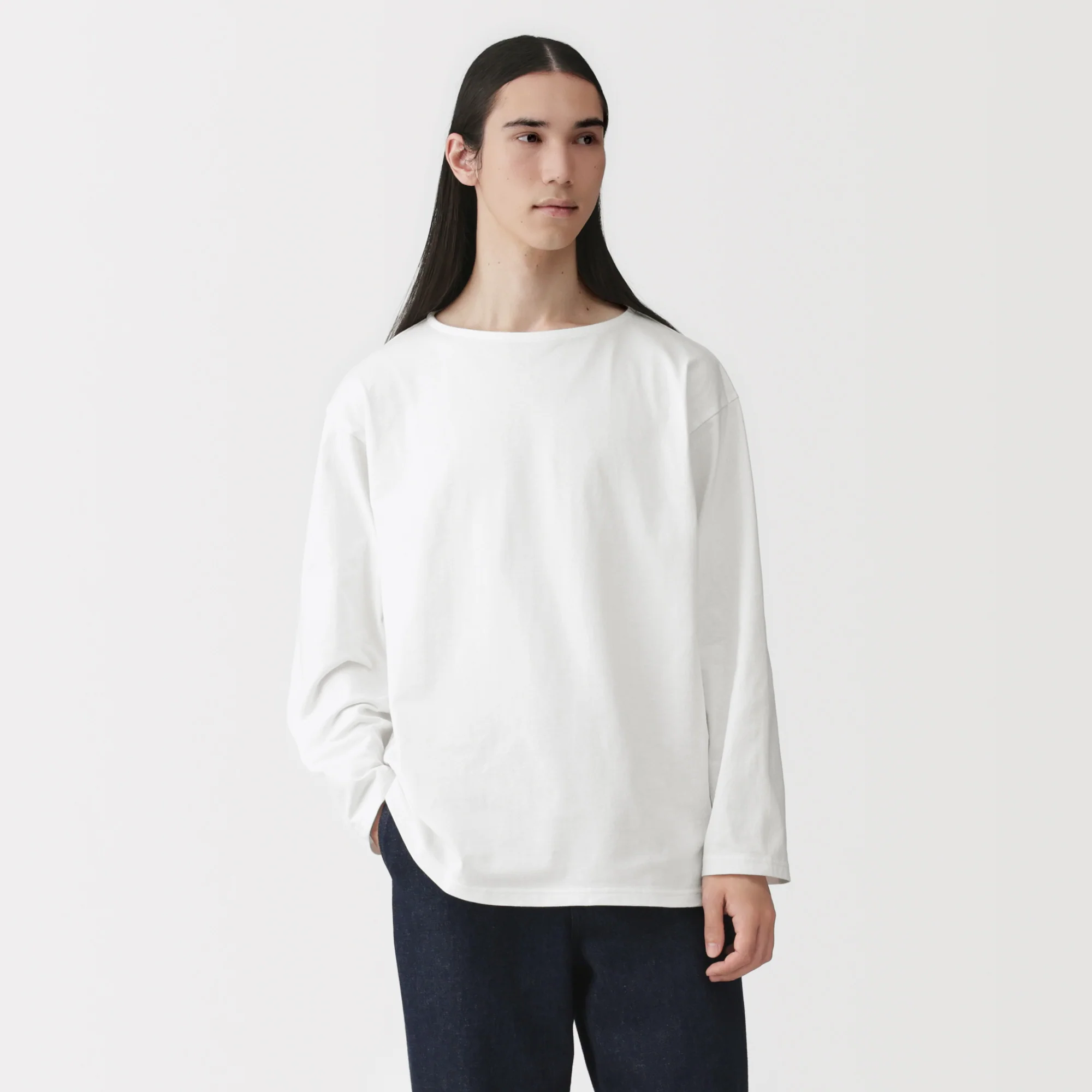 Heavyweight Cotton Boatneck T-Shirt - Image 21