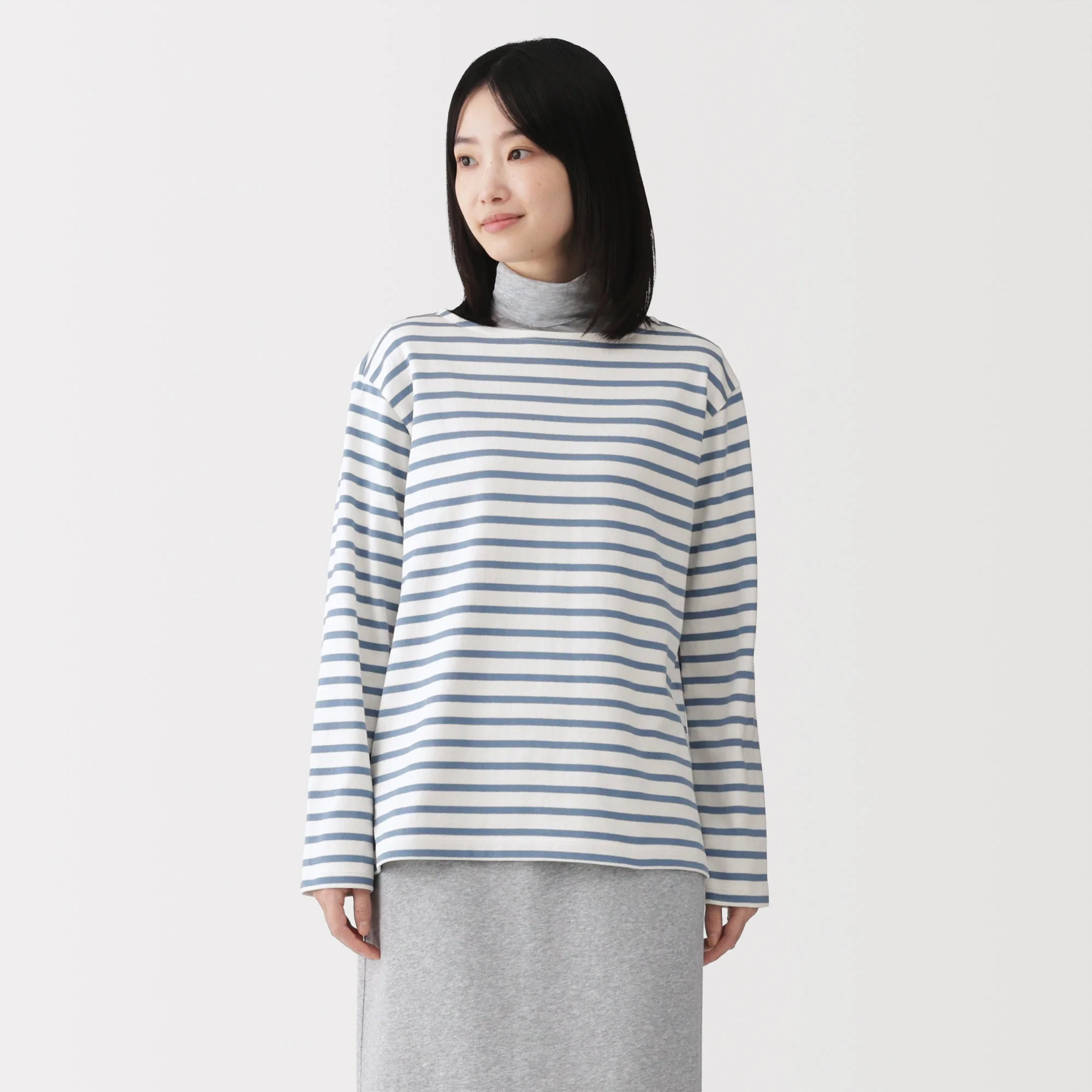 Heavyweight Cotton Boatneck T-Shirt - Image 39