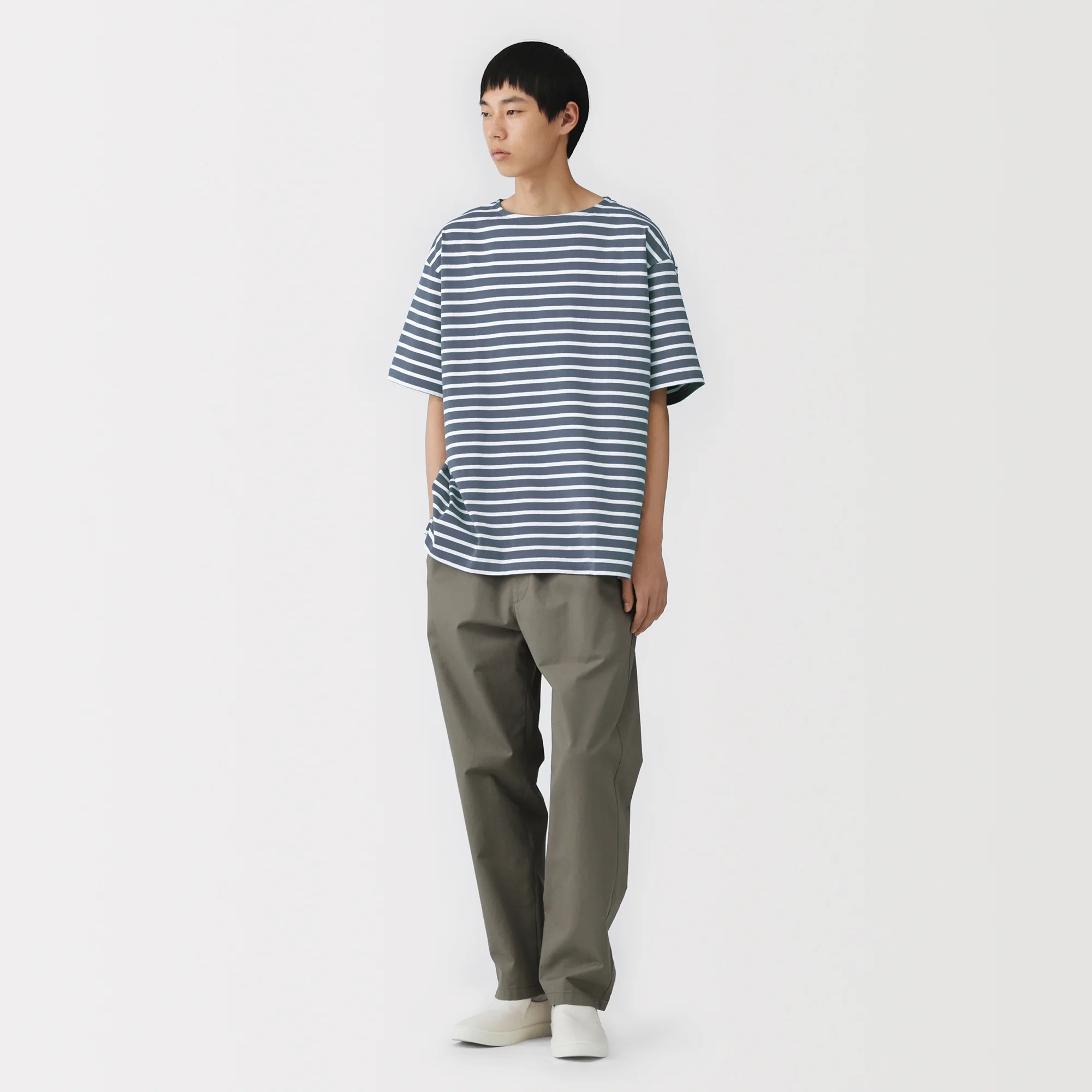 Heavyweight Cotton Boatneck T-Shirt - Image 12