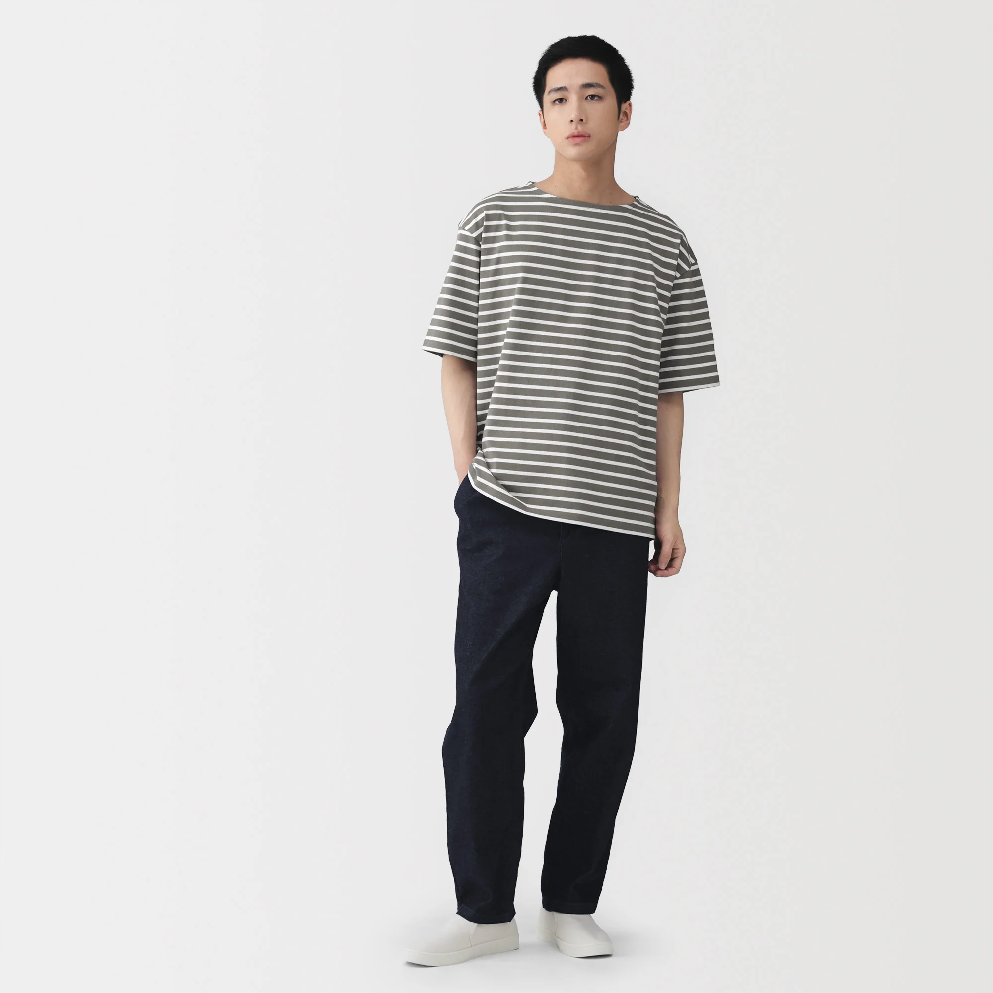 Heavyweight Cotton Boatneck T-Shirt - Image 22