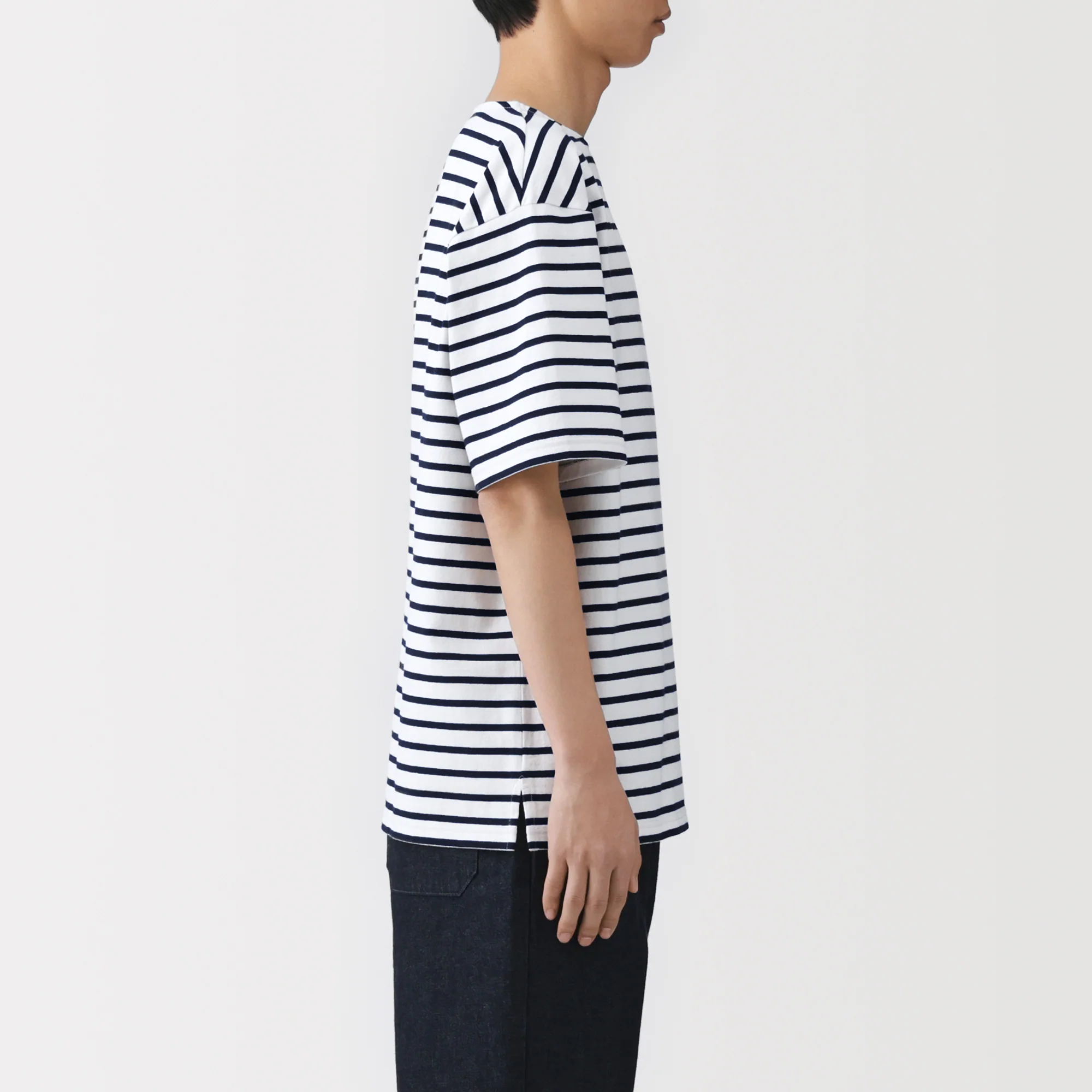 Heavyweight Cotton Boatneck T-Shirt - Image 23