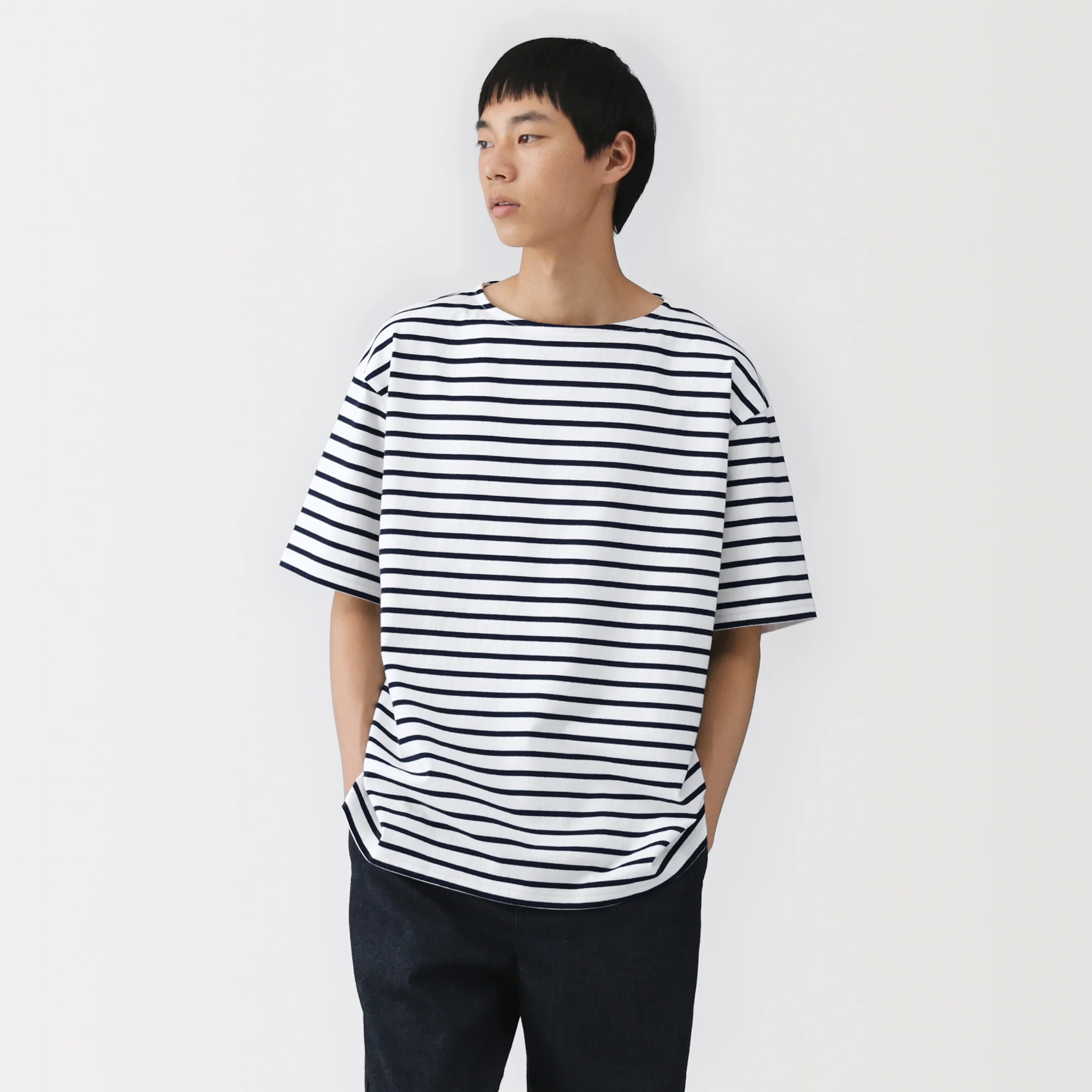 Heavyweight Cotton Boatneck T-Shirt - Image 3