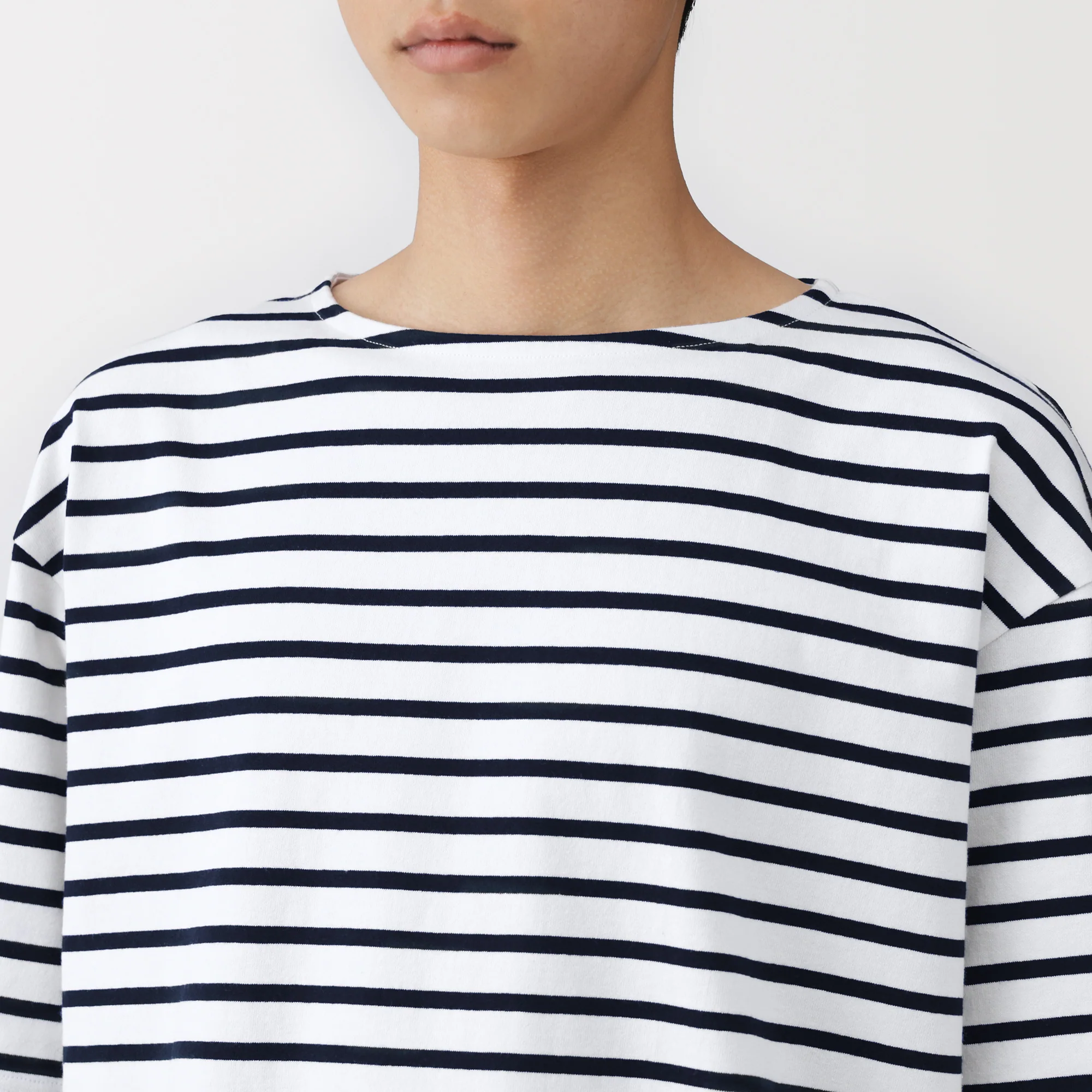 Heavyweight Cotton Boatneck T-Shirt - Image 34