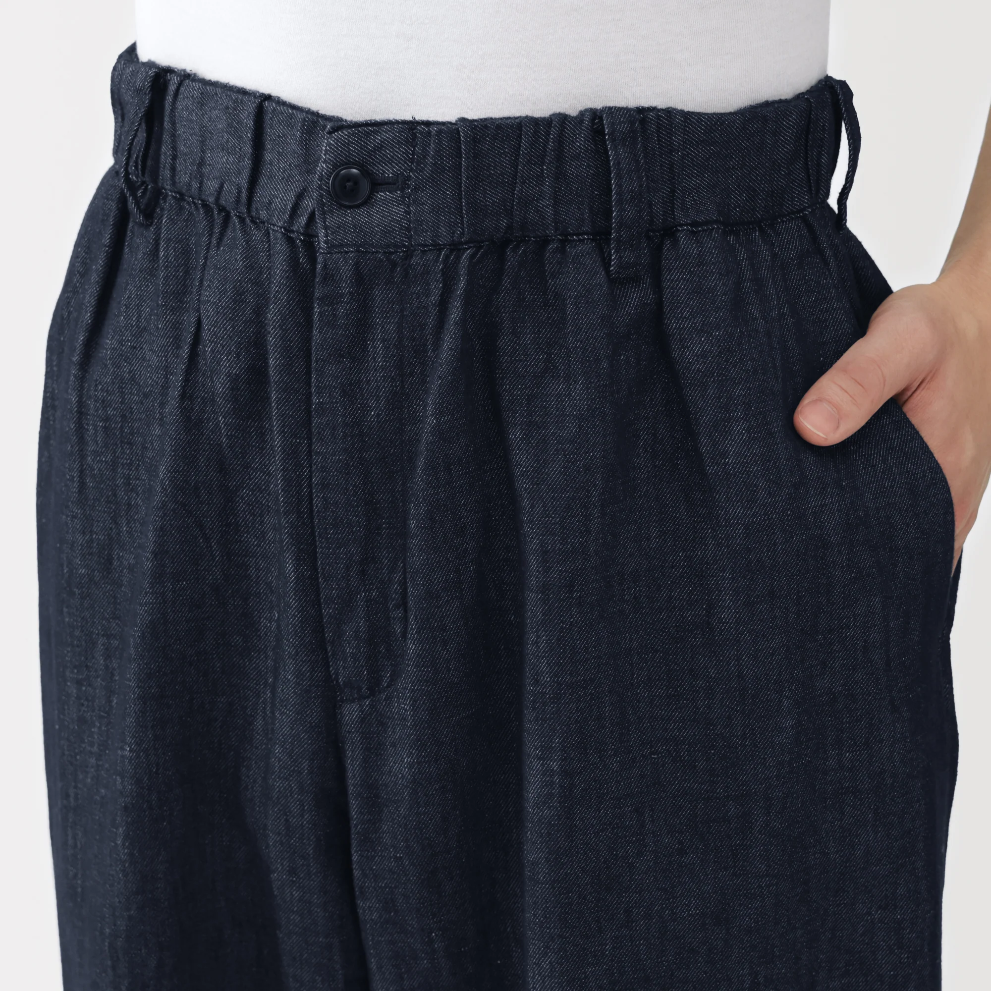 Hemp Blend Denim Straight Pants - Image 7