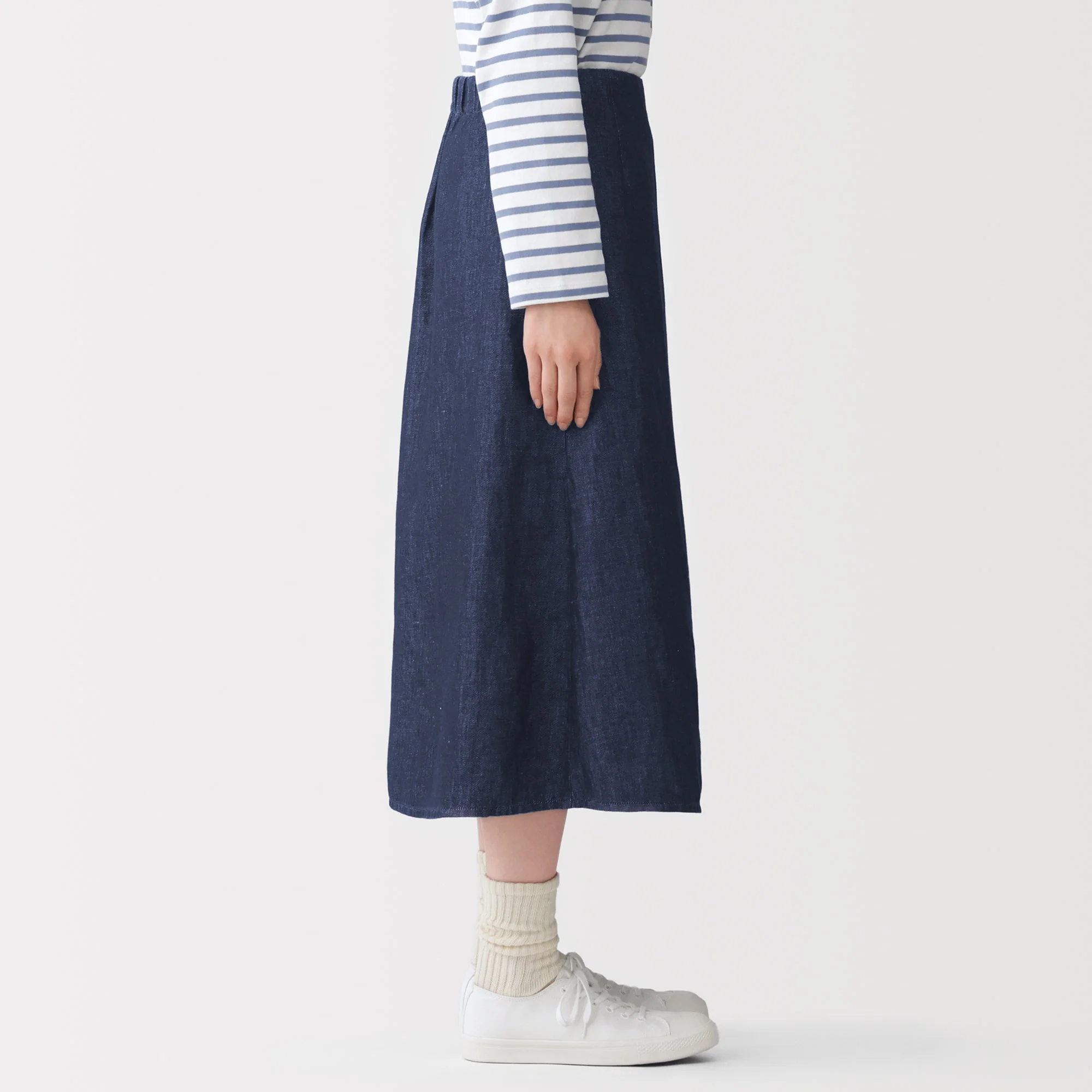 Hemp Blend Denim Wrap Skirt - Image 5