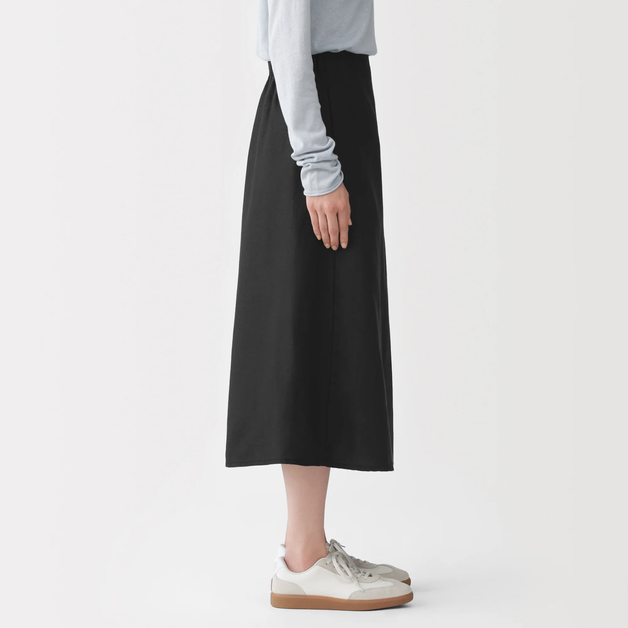 Hemp Blend Twill Wrap Skirt - Image 6
