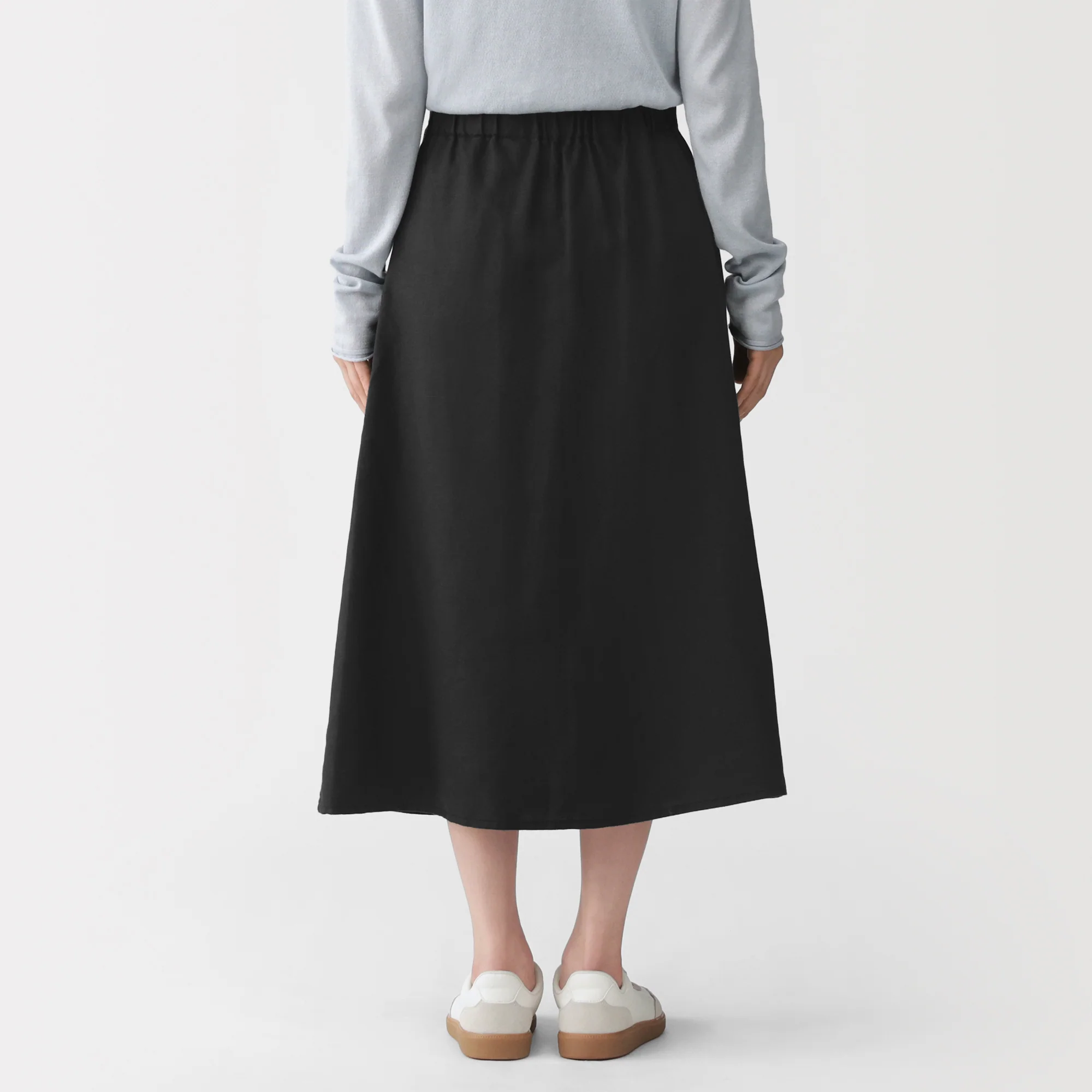 Hemp Blend Twill Wrap Skirt - Image 7