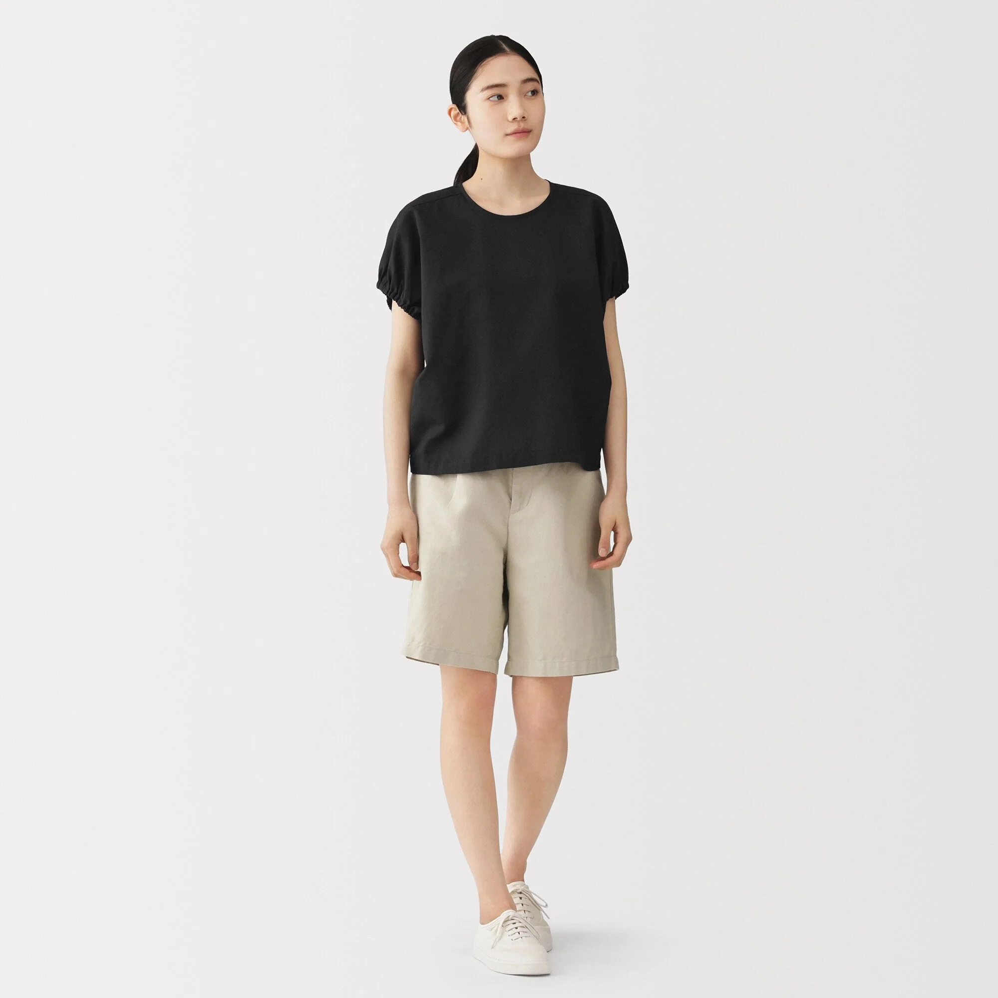 Hemp Cotton Gather Sleeve Blouse - Image 22