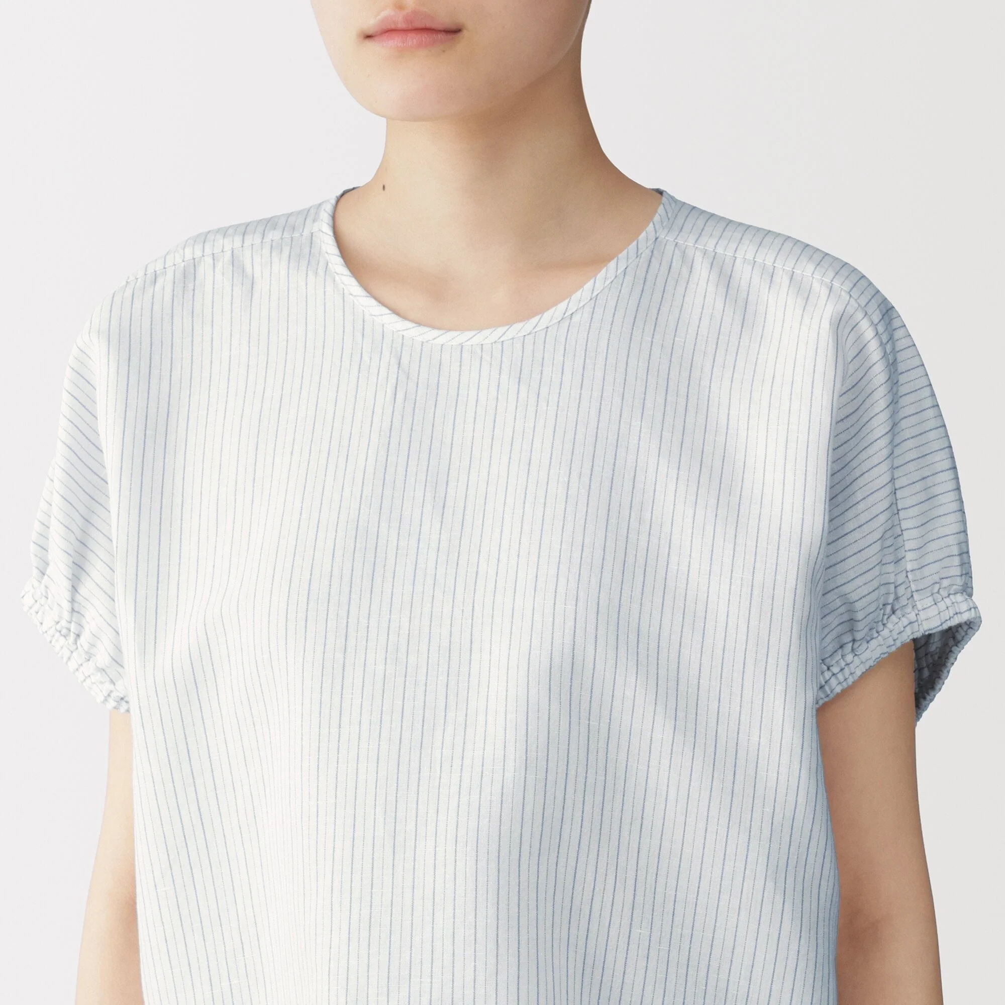 Hemp Cotton Gather Sleeve Blouse - Image 35