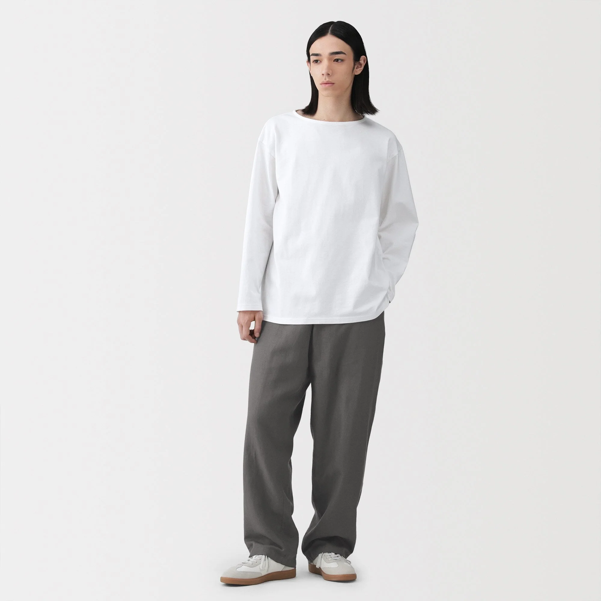 Hemp Cotton Twill Straight Pants