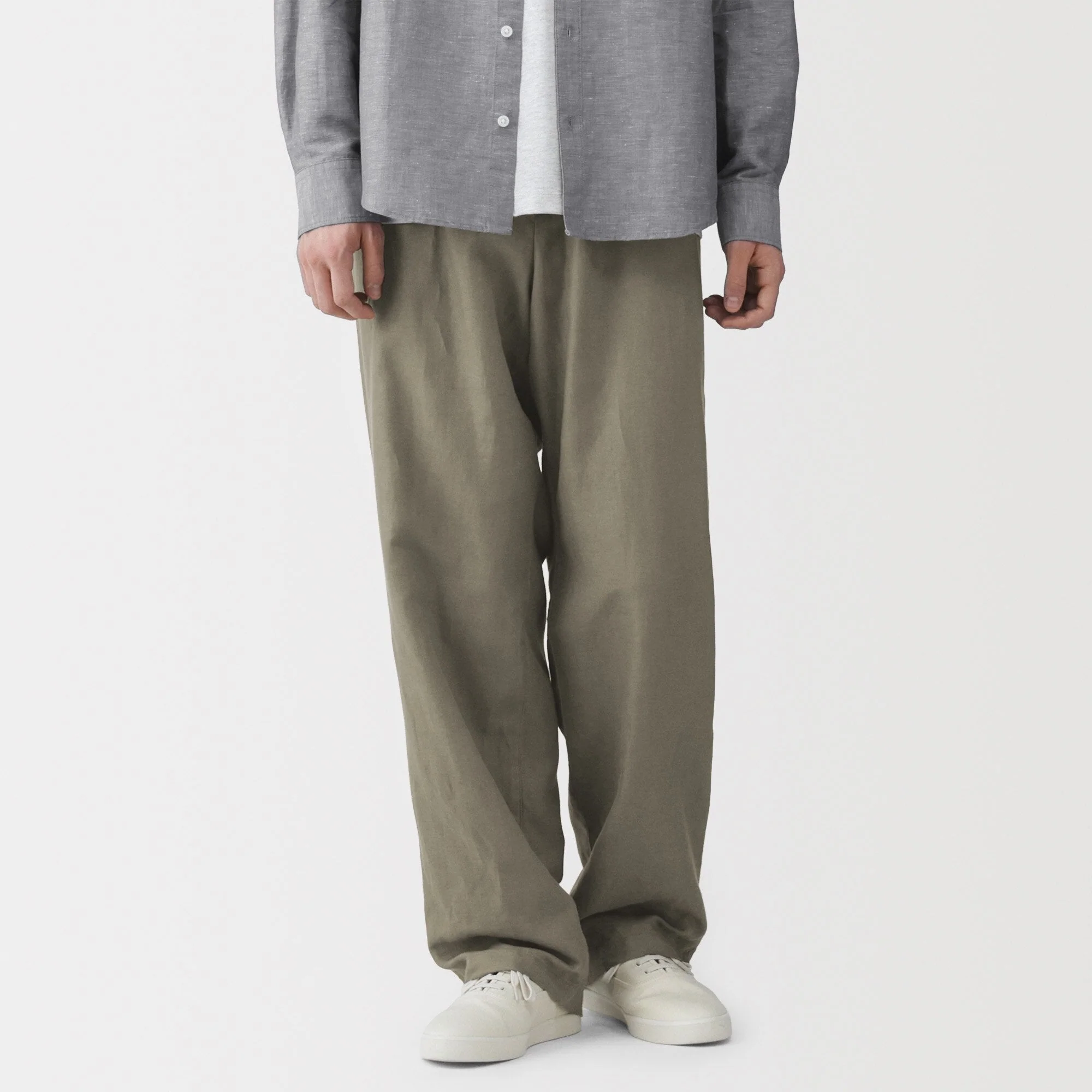 Hemp Cotton Twill Straight Pants - Image 11
