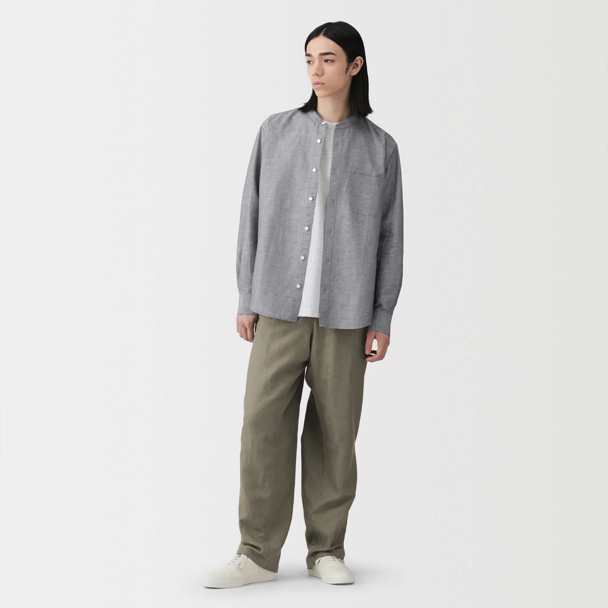 Hemp Cotton Twill Straight Pants - Image 12