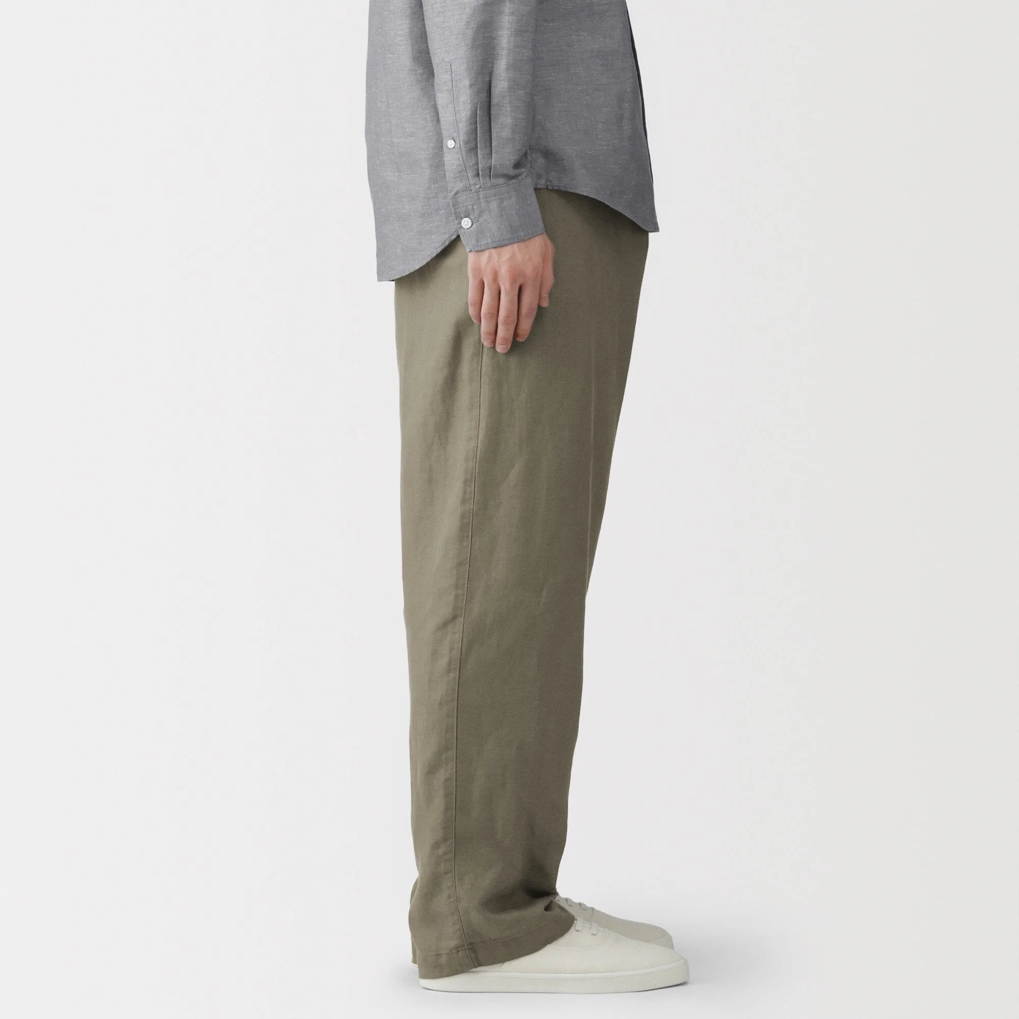 Hemp Cotton Twill Straight Pants - Image 4