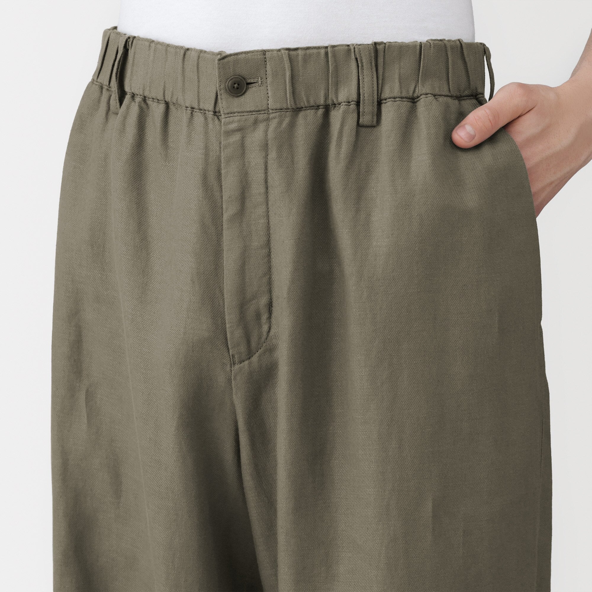 Hemp Cotton Twill Straight Pants - Image 6