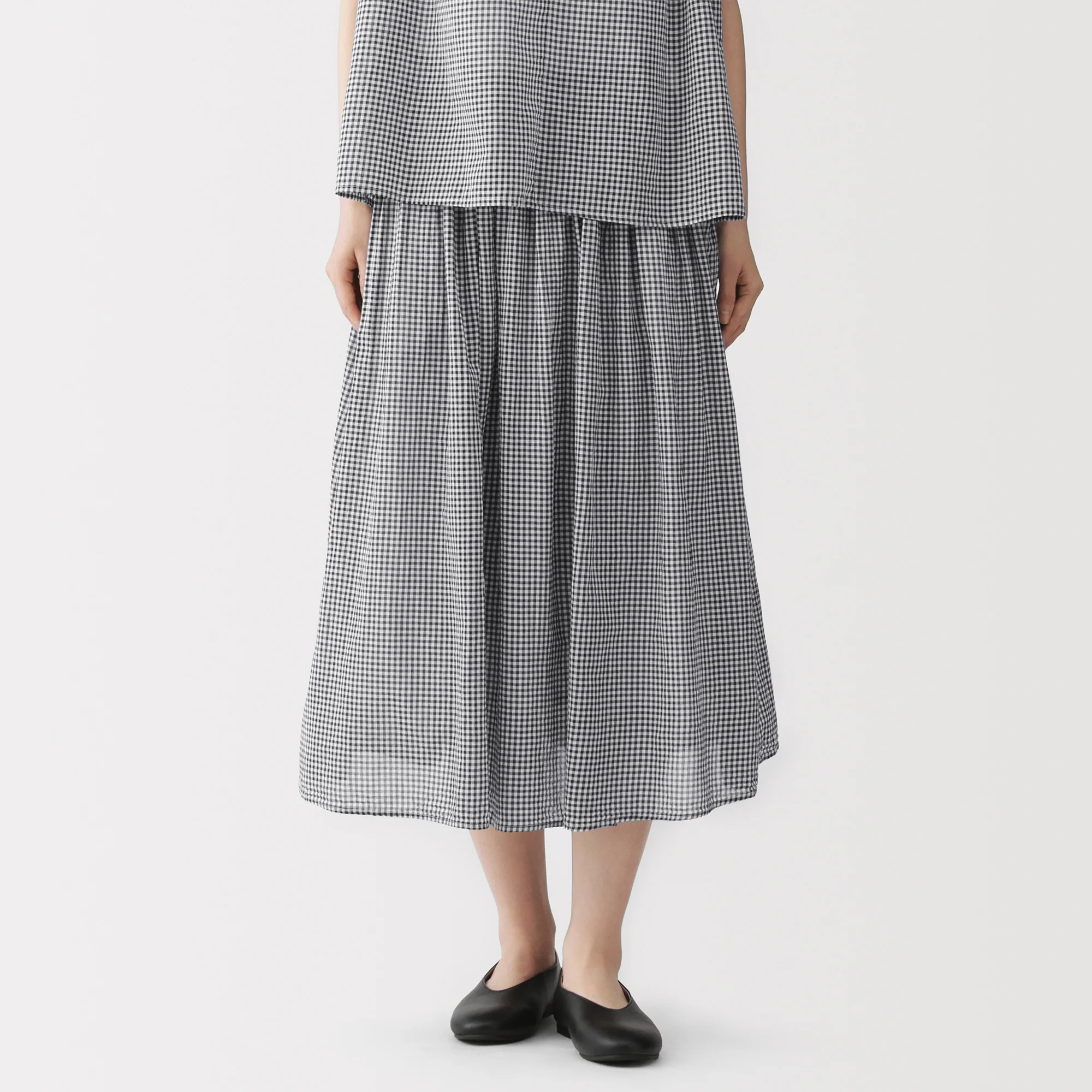 High-Twist Cotton Gathered Skirt - Image 13