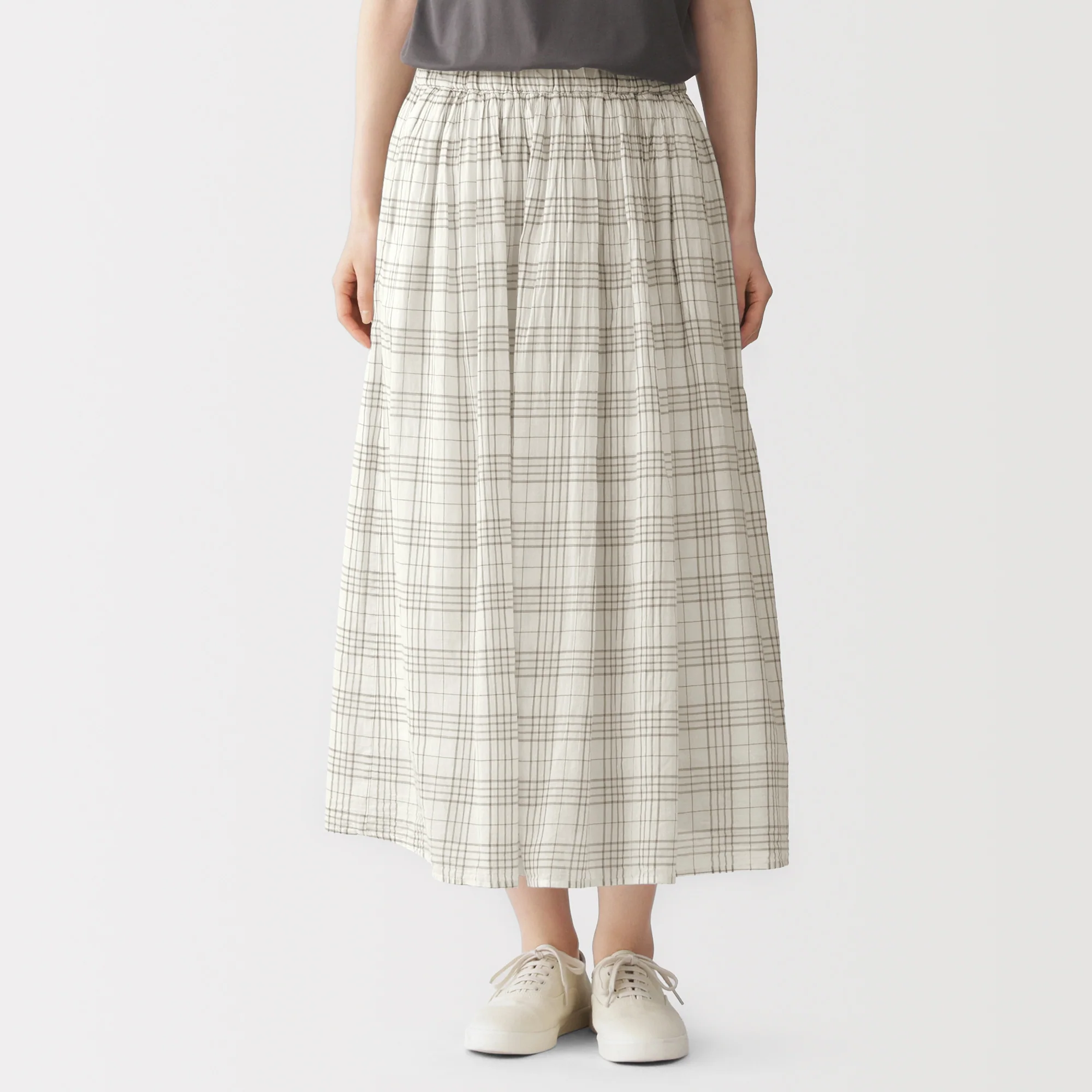 High-Twist Cotton Gathered Skirt - Image 23