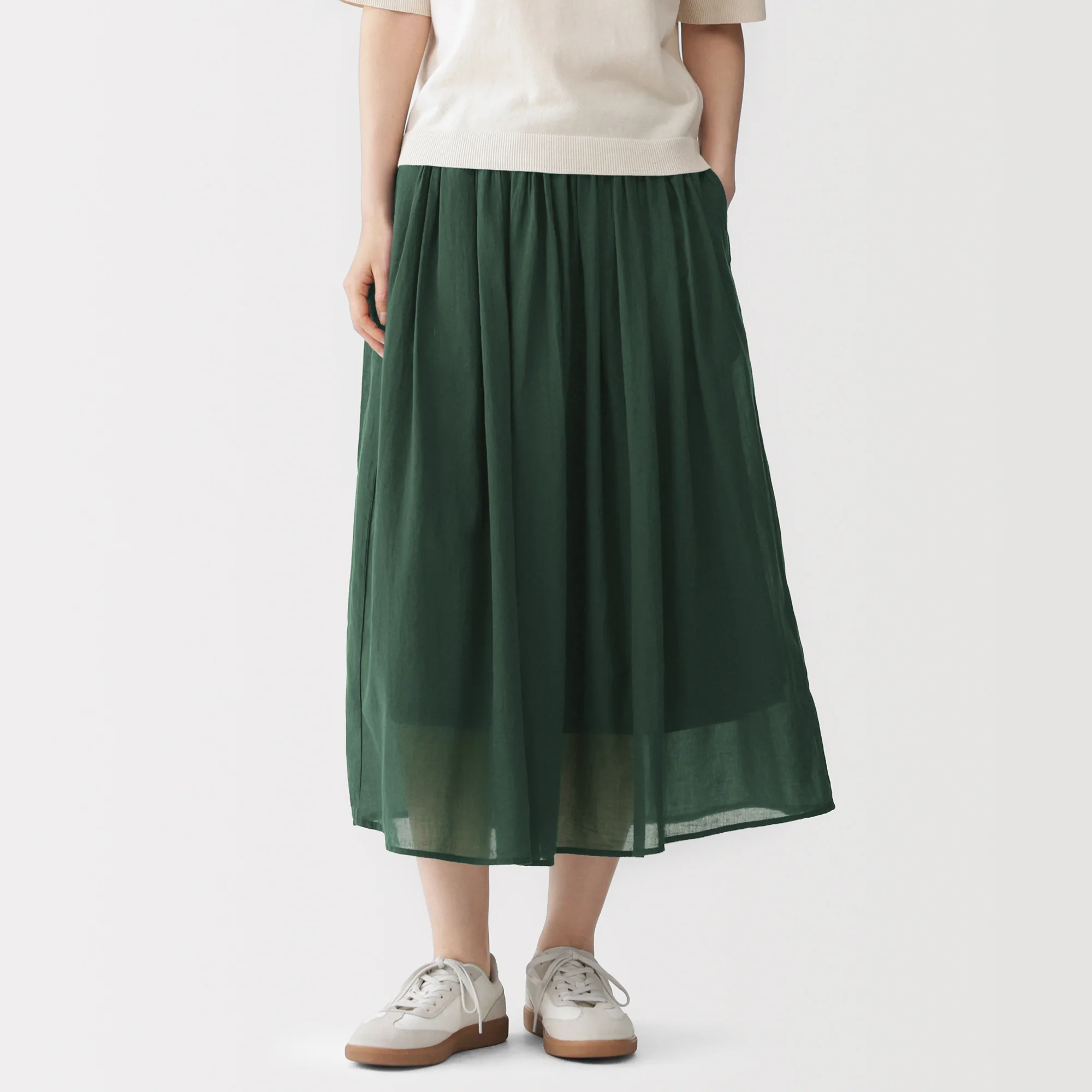 High-Twist Cotton Gathered Skirt - Image 33