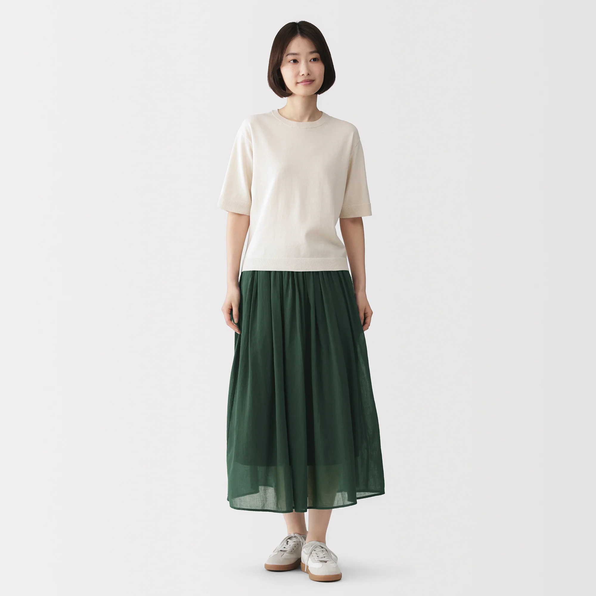 High-Twist Cotton Gathered Skirt - Image 34