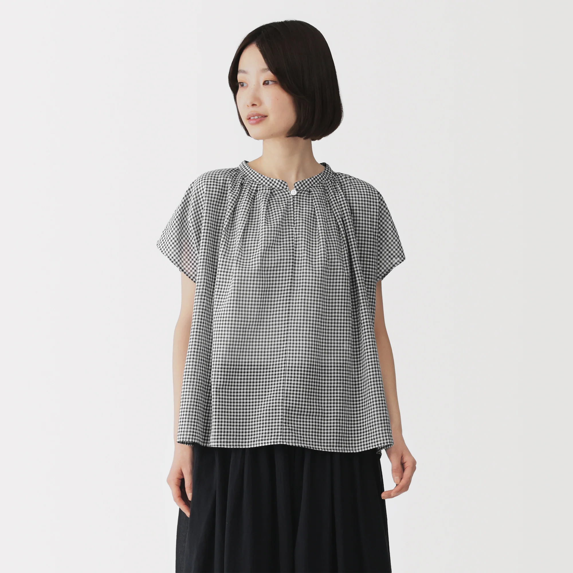 High-Twist Cotton Sheer Blouse - Image 19