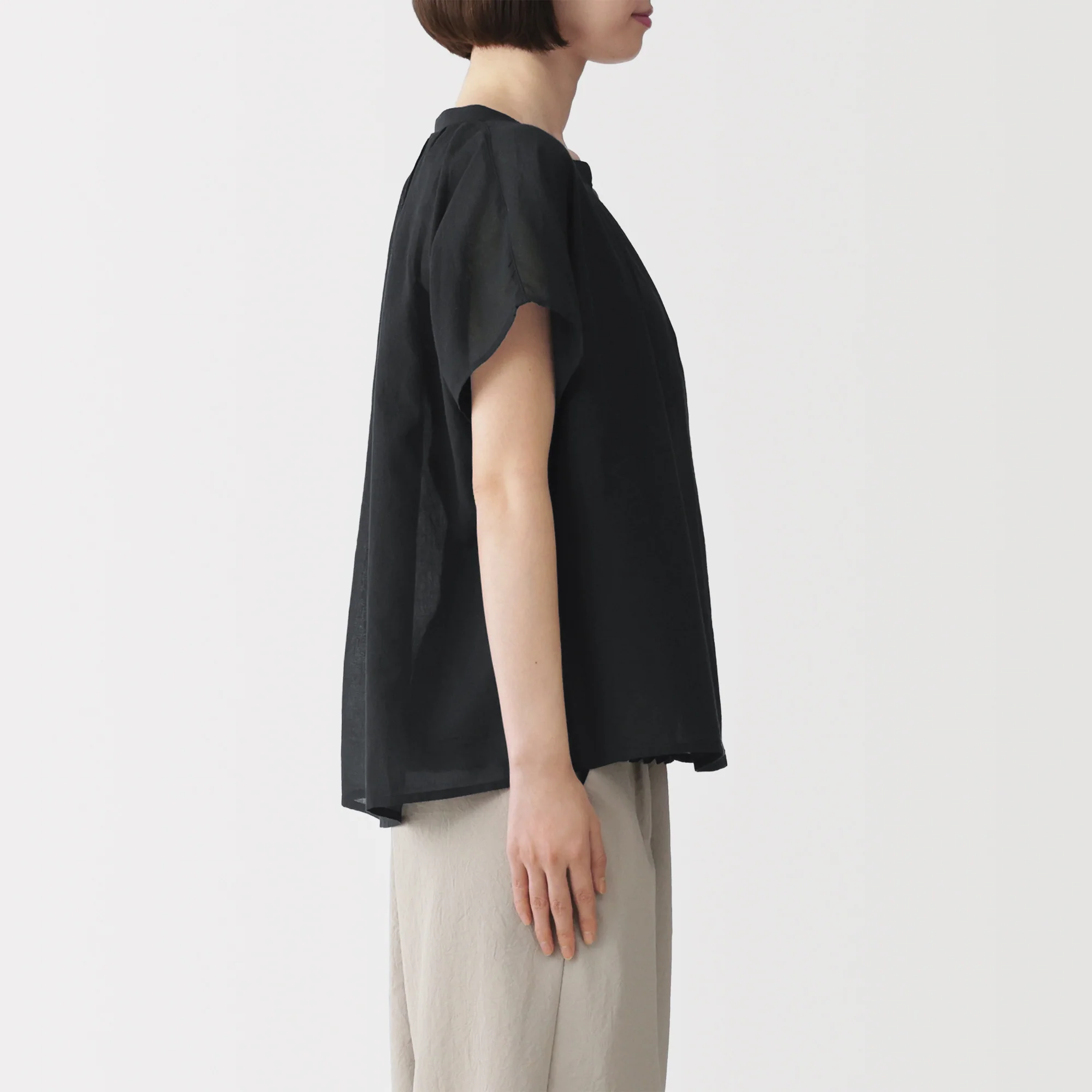 High-Twist Cotton Sheer Blouse - Image 21