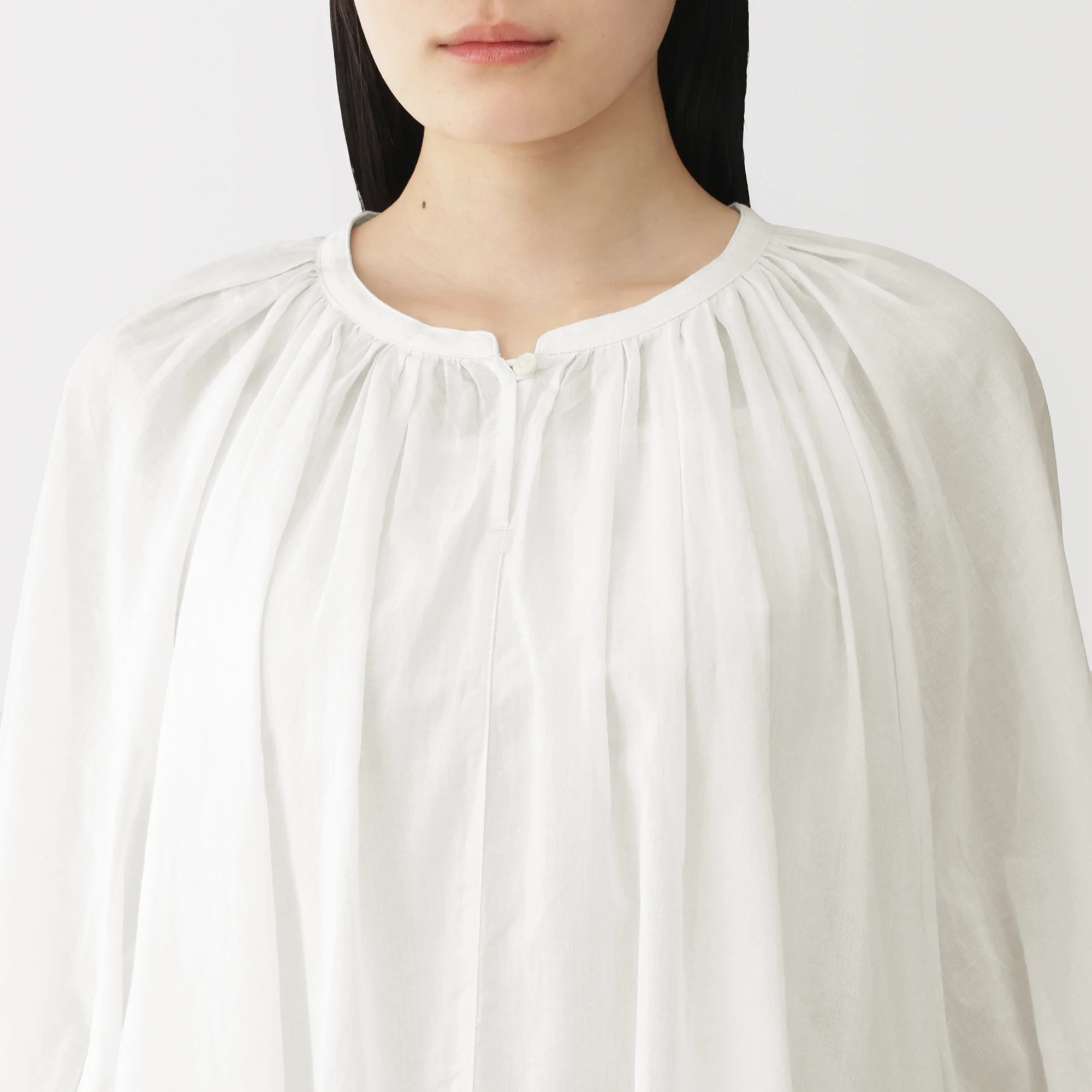 High-Twist Cotton Sheer Blouse - Image 23