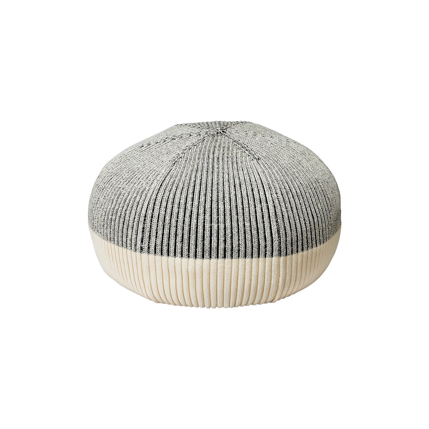 MUJI IDÉE Mini PUUF Cover - White x Black (Cushion Sold Separately)