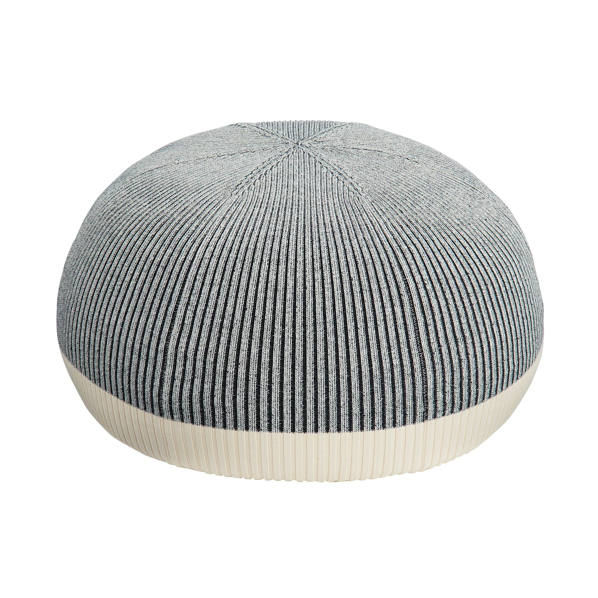 MUJI IDÉE PUUF Cover - White x Black (Cushion Sold Separately)