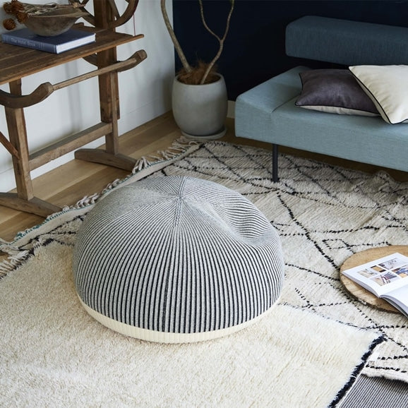 MUJI IDÉE PUUF Cover - White x Black (Cushion Sold Separately) - Image 2