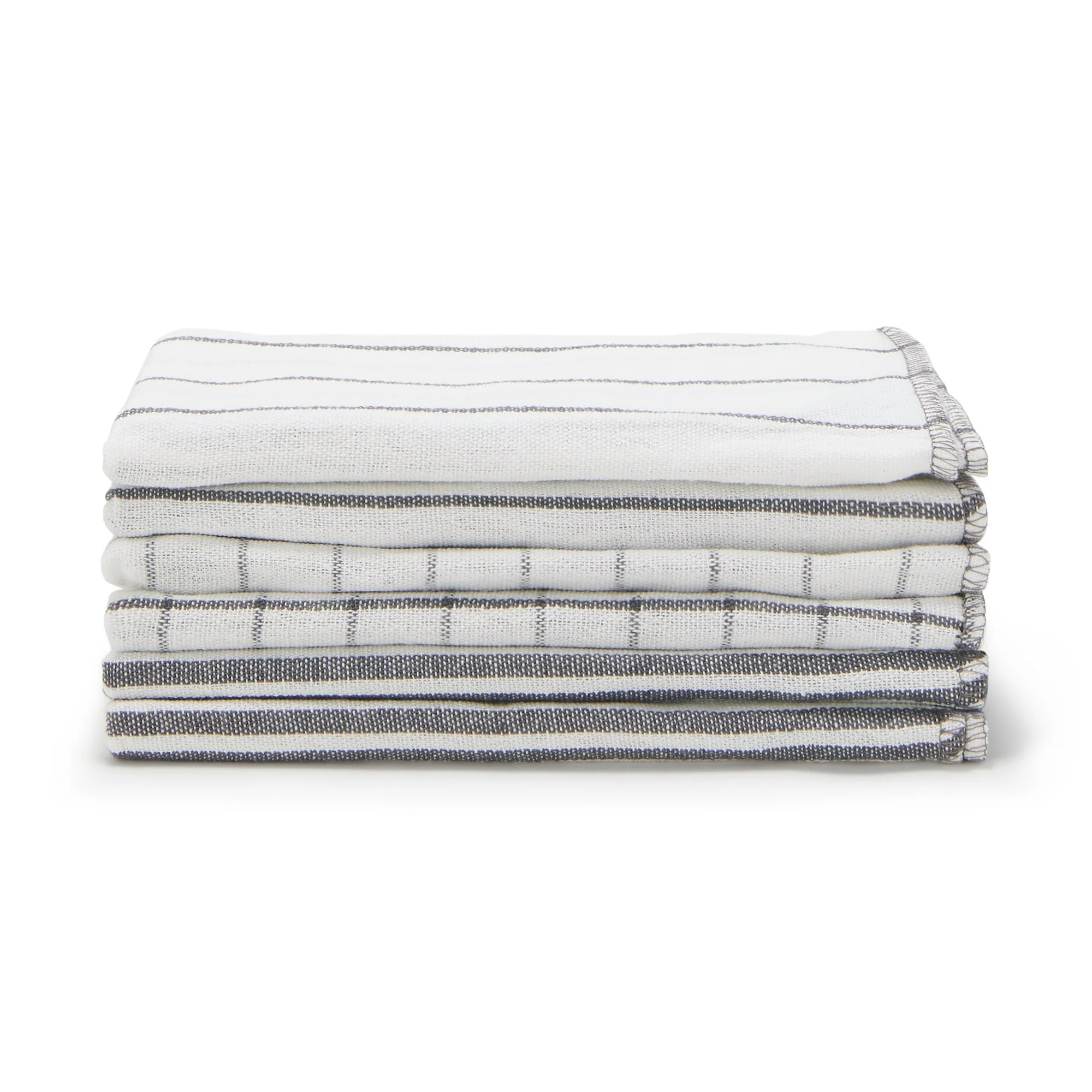 Indian Cotton Kitchen Cloths - Charcoal Gray (6 Pack)