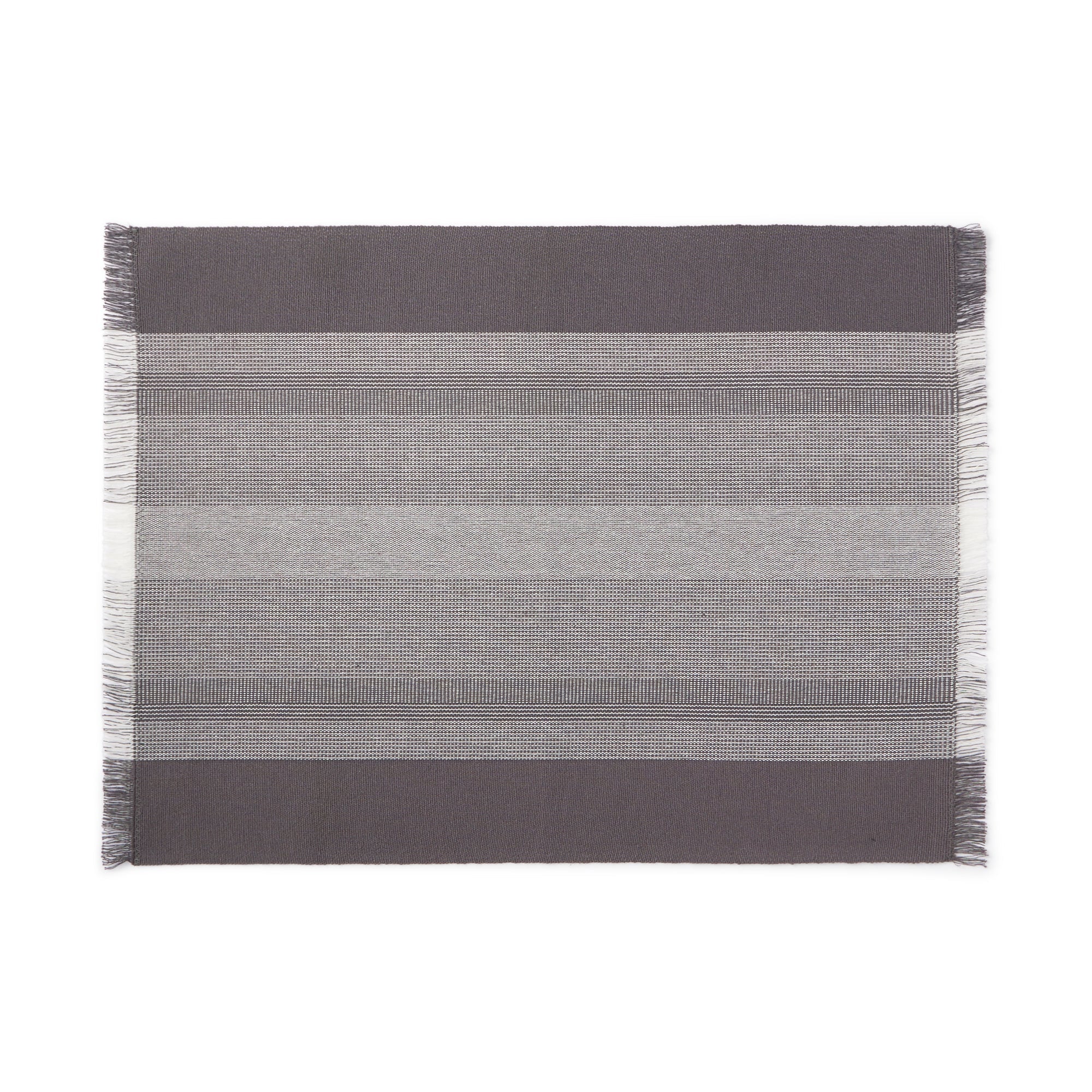 Indian Cotton Rib Placemat - Charcoal Gray