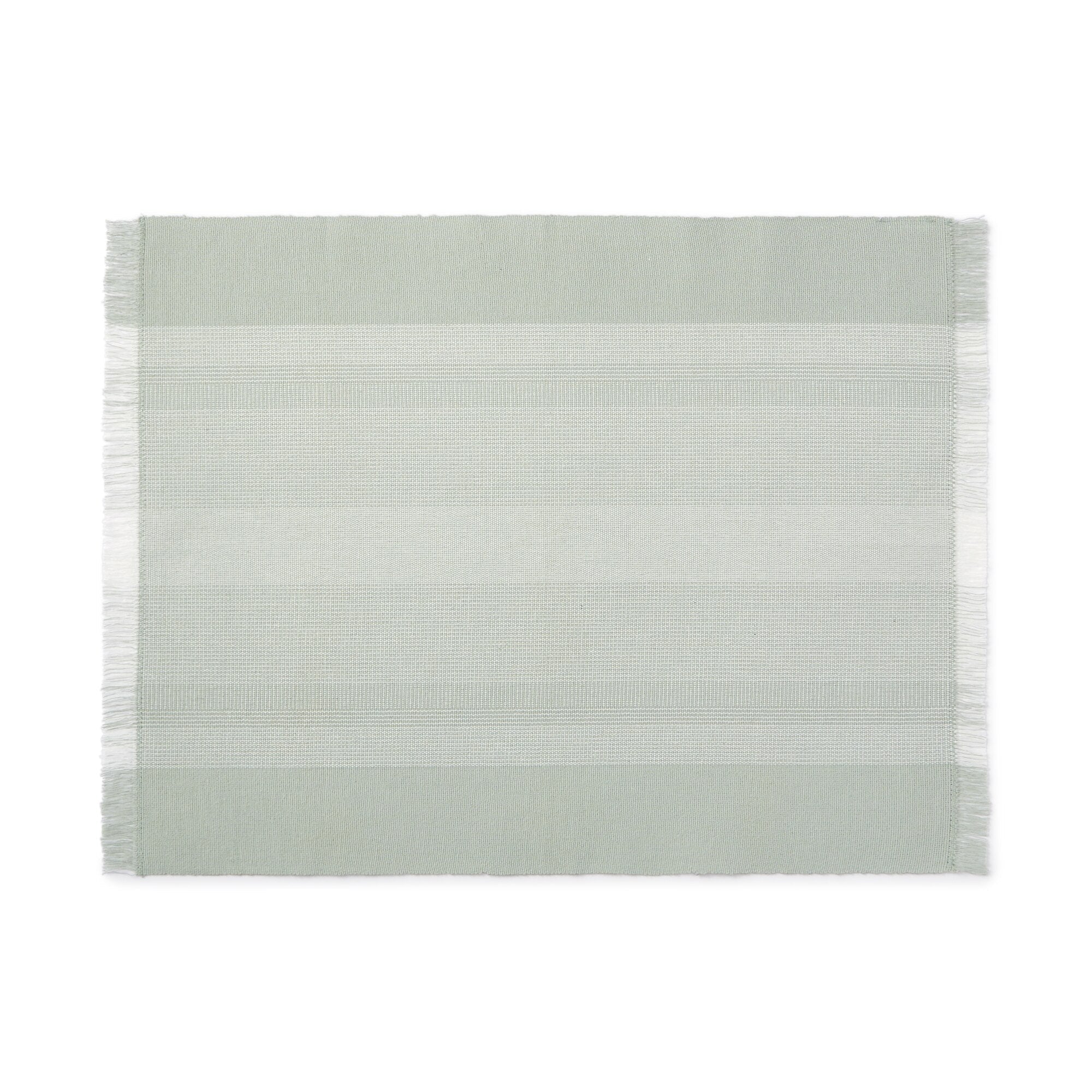 Indian Cotton Rib Placemat - Light Green