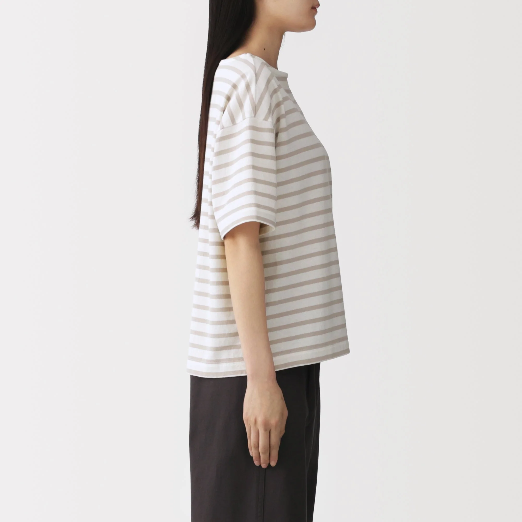 Cotton Jersey Boatneck T-Shirt - Image 37