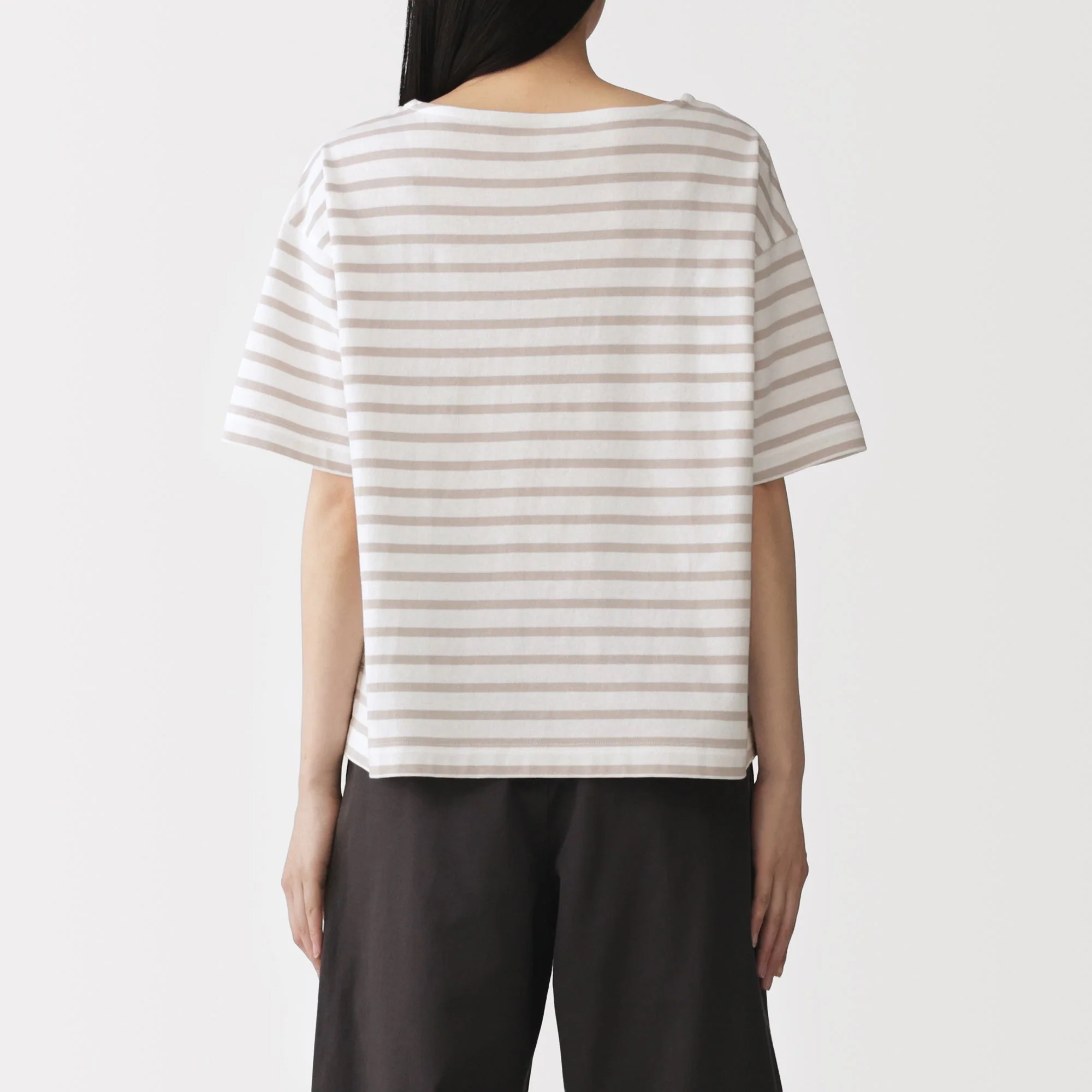 Cotton Jersey Boatneck T-Shirt - Image 38