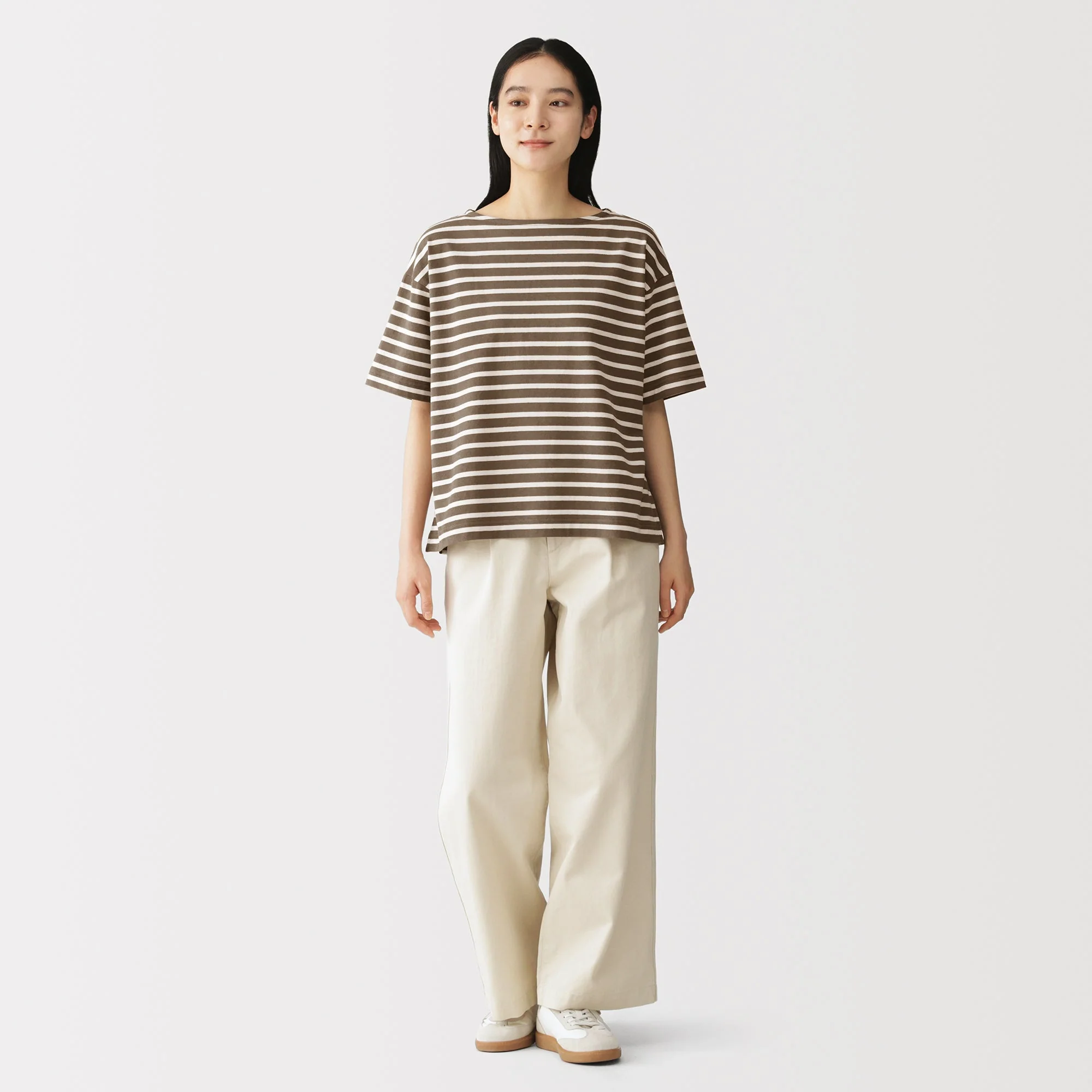 Cotton Jersey Boatneck T-Shirt - Image 44