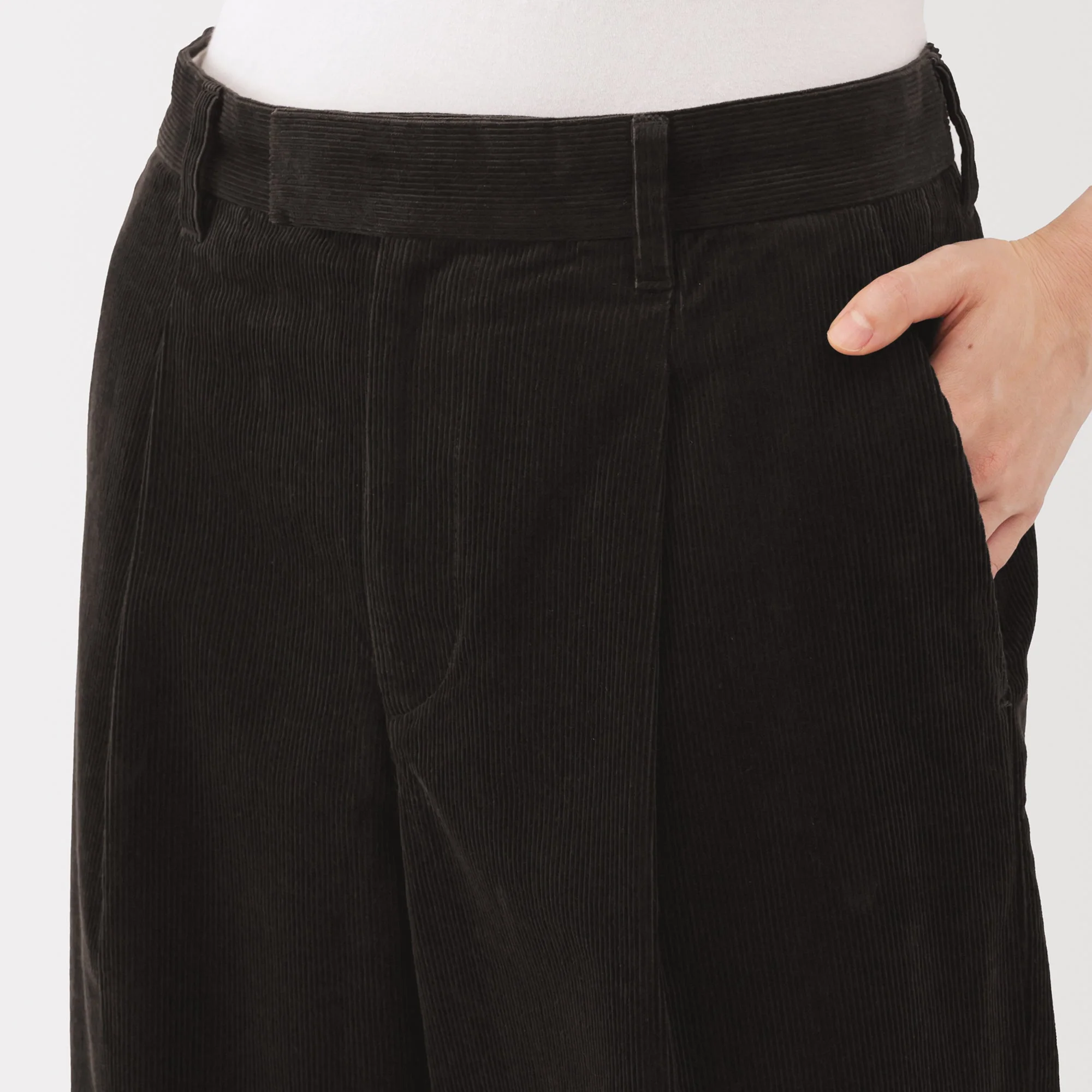 Kapok Blend Corduroy Wide Pants - Image 7