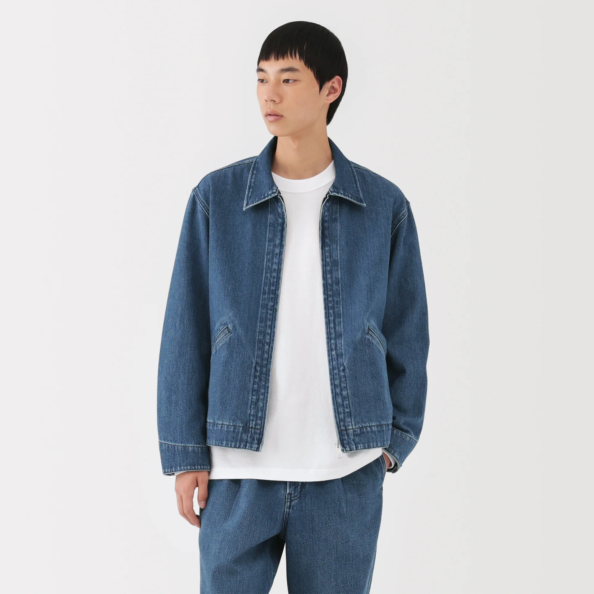 Kapok Blend Denim Blouson - Image 3