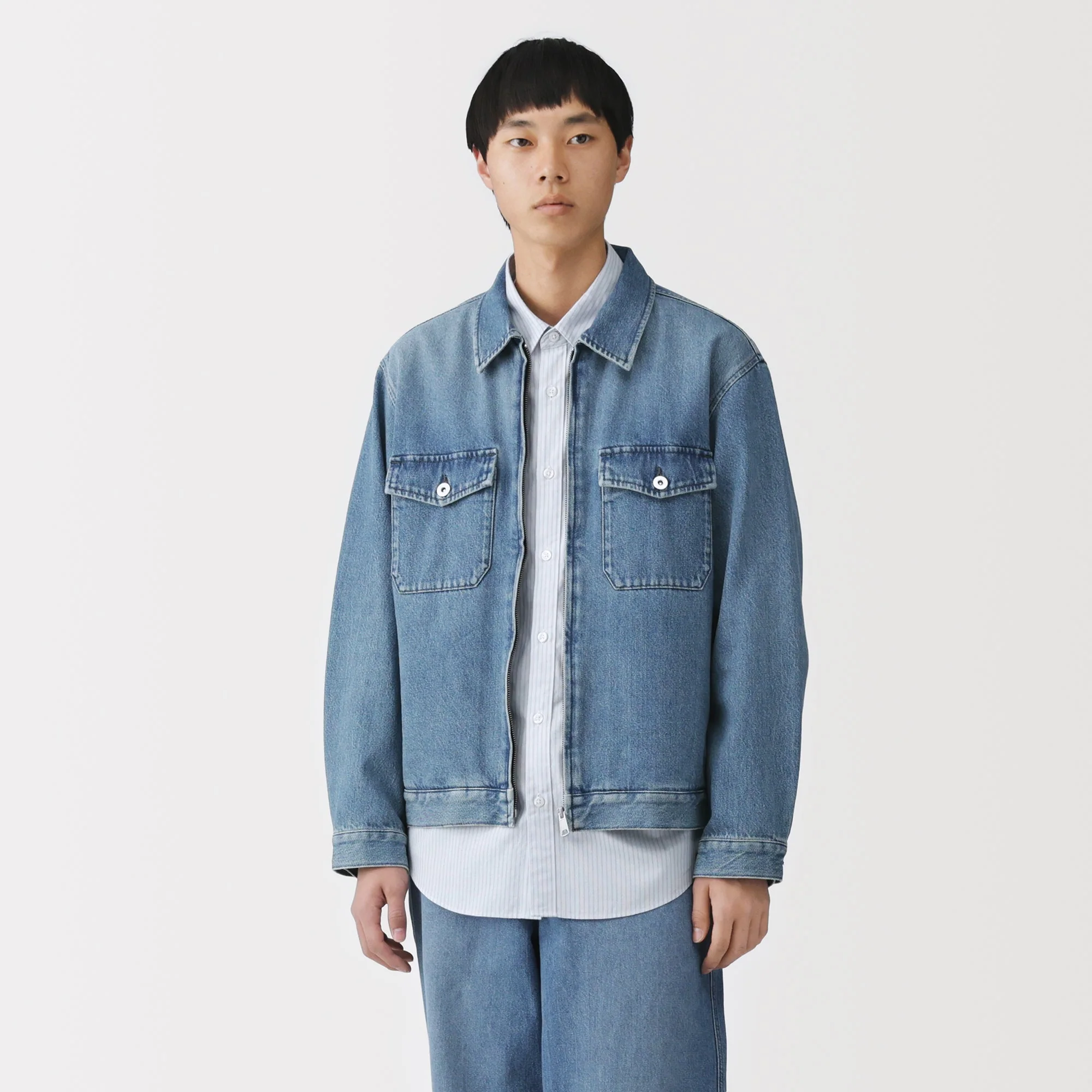 Kapok Blend Denim Blouson - Image 3