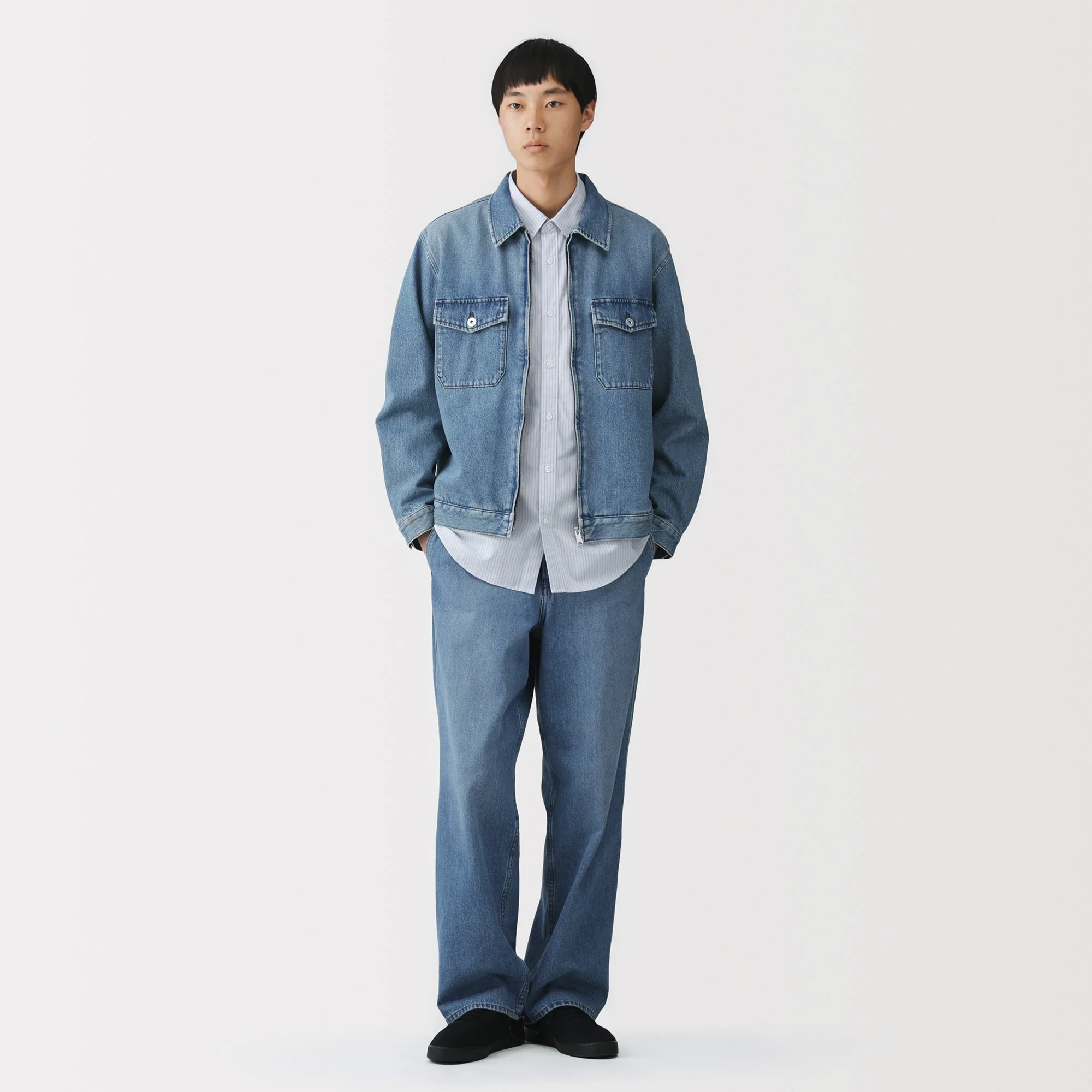 Kapok Blend Denim Blouson - Image 4