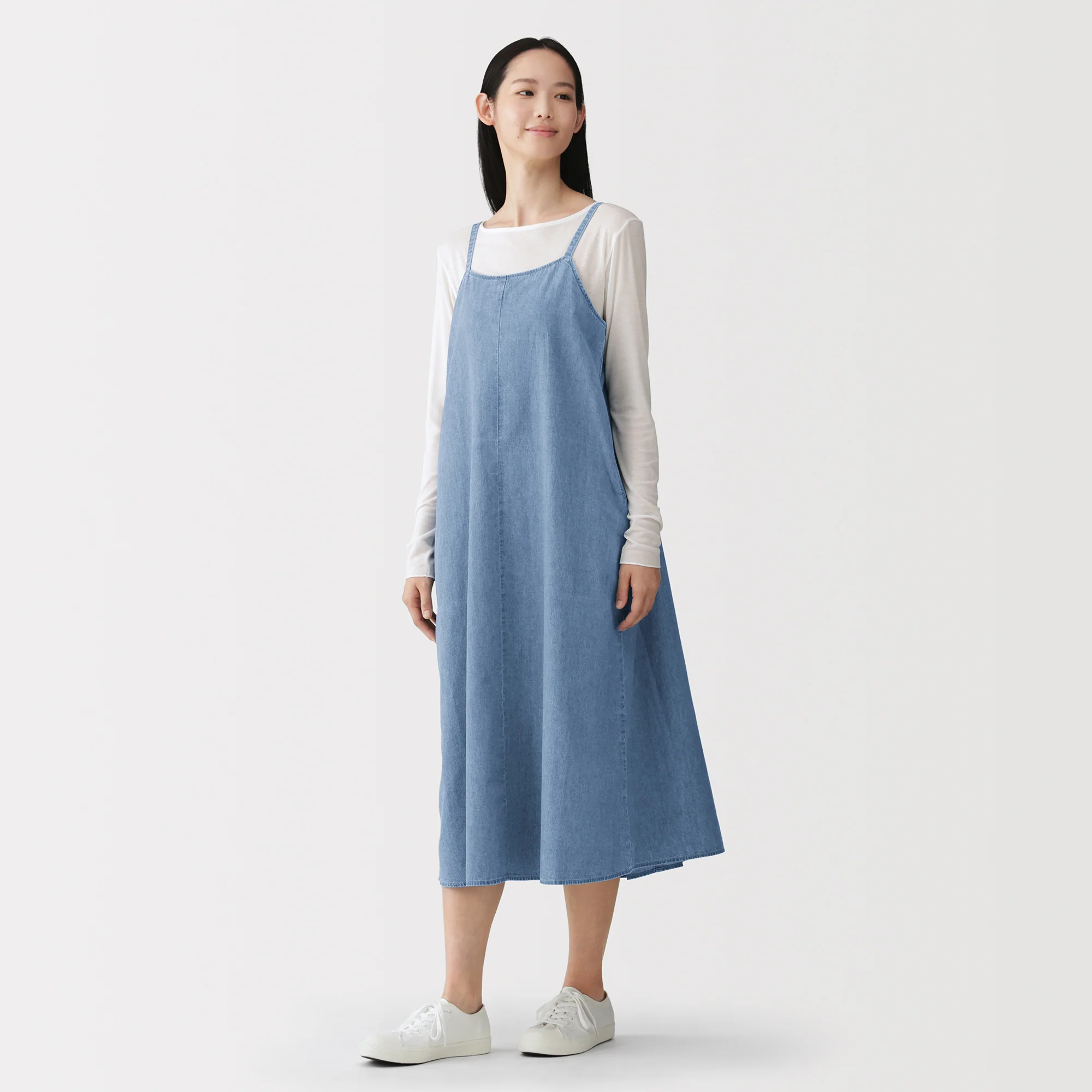 Kapok Blend Denim Cami Dress - Image 3