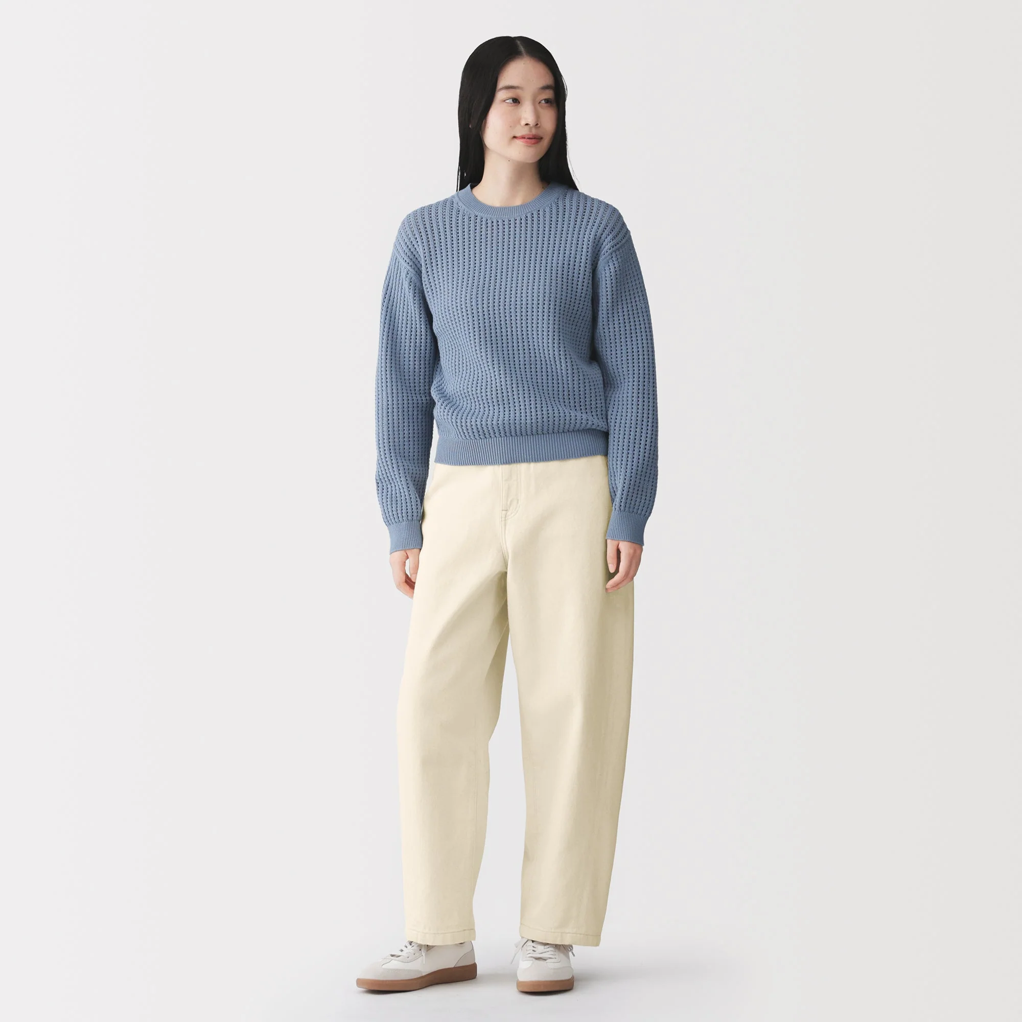 Kapok Blend Denim Cocoon Pants - Image 4