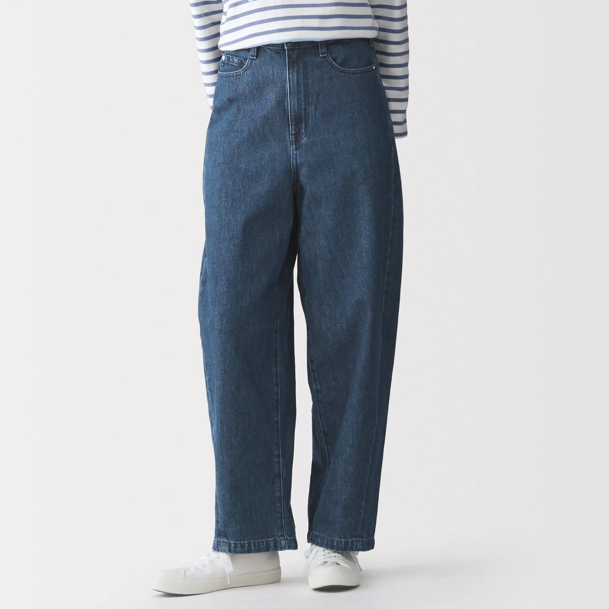 Kapok Blend Denim Cocoon Pants - Image 12
