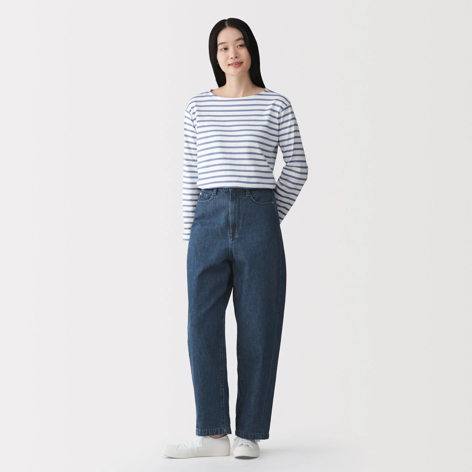 Kapok Blend Denim Cocoon Pants - Image 13