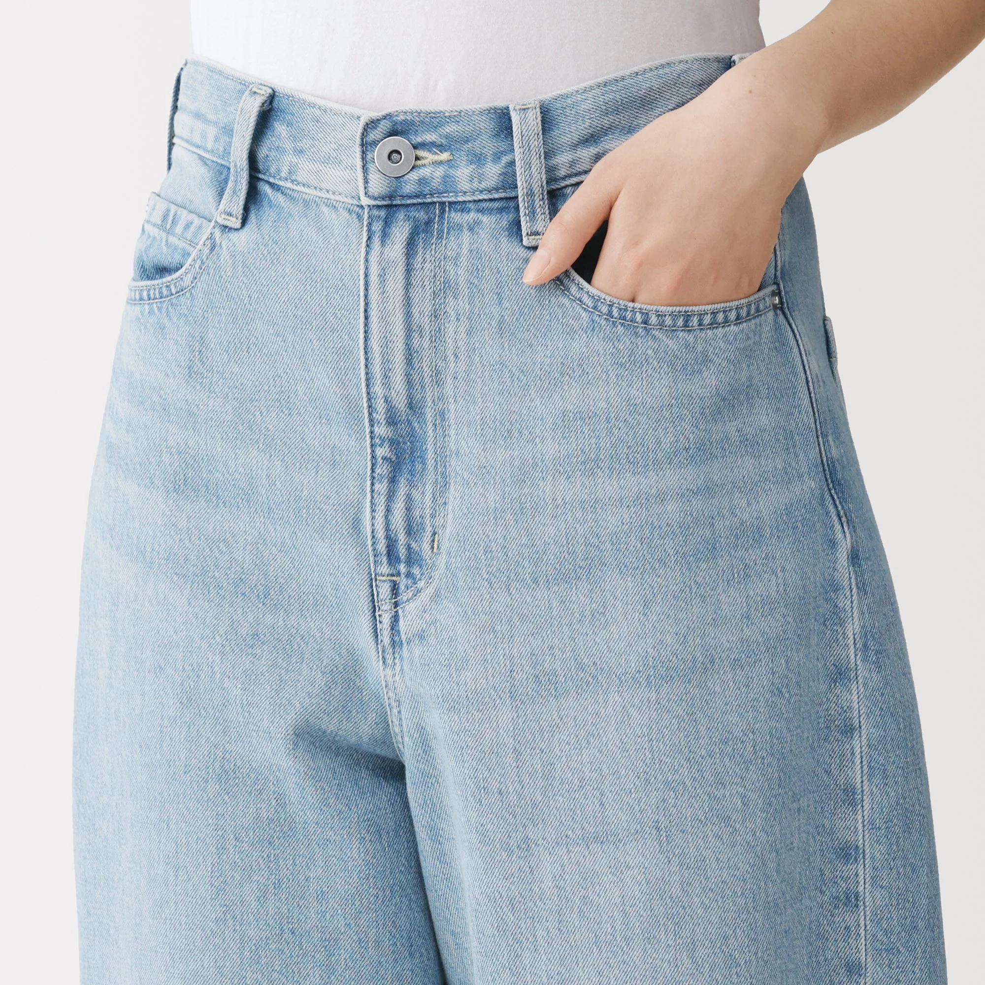 Kapok Blend Denim Cocoon Pants - Image 16
