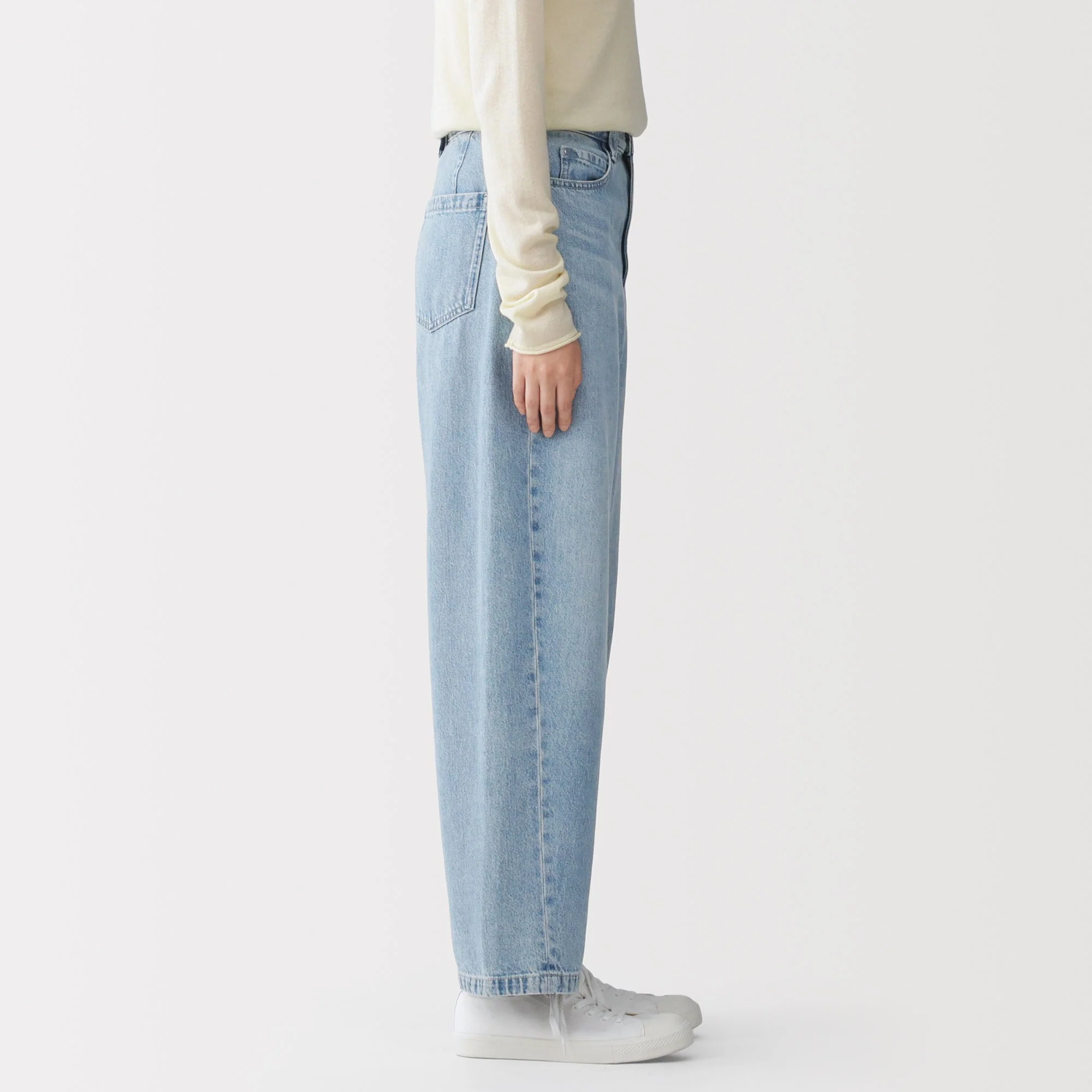 Kapok Blend Denim Cocoon Pants - Image 5