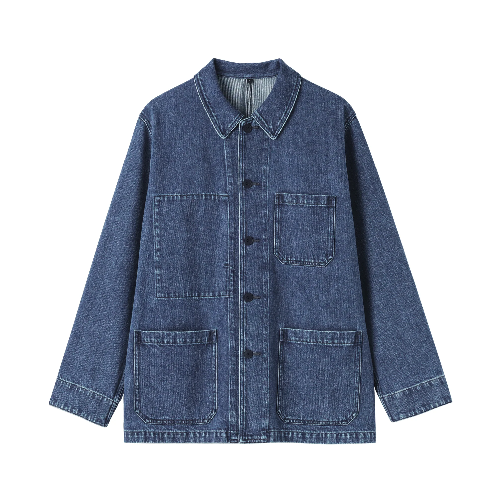 Kapok Blend Denim Coverall Jacket - Image 2
