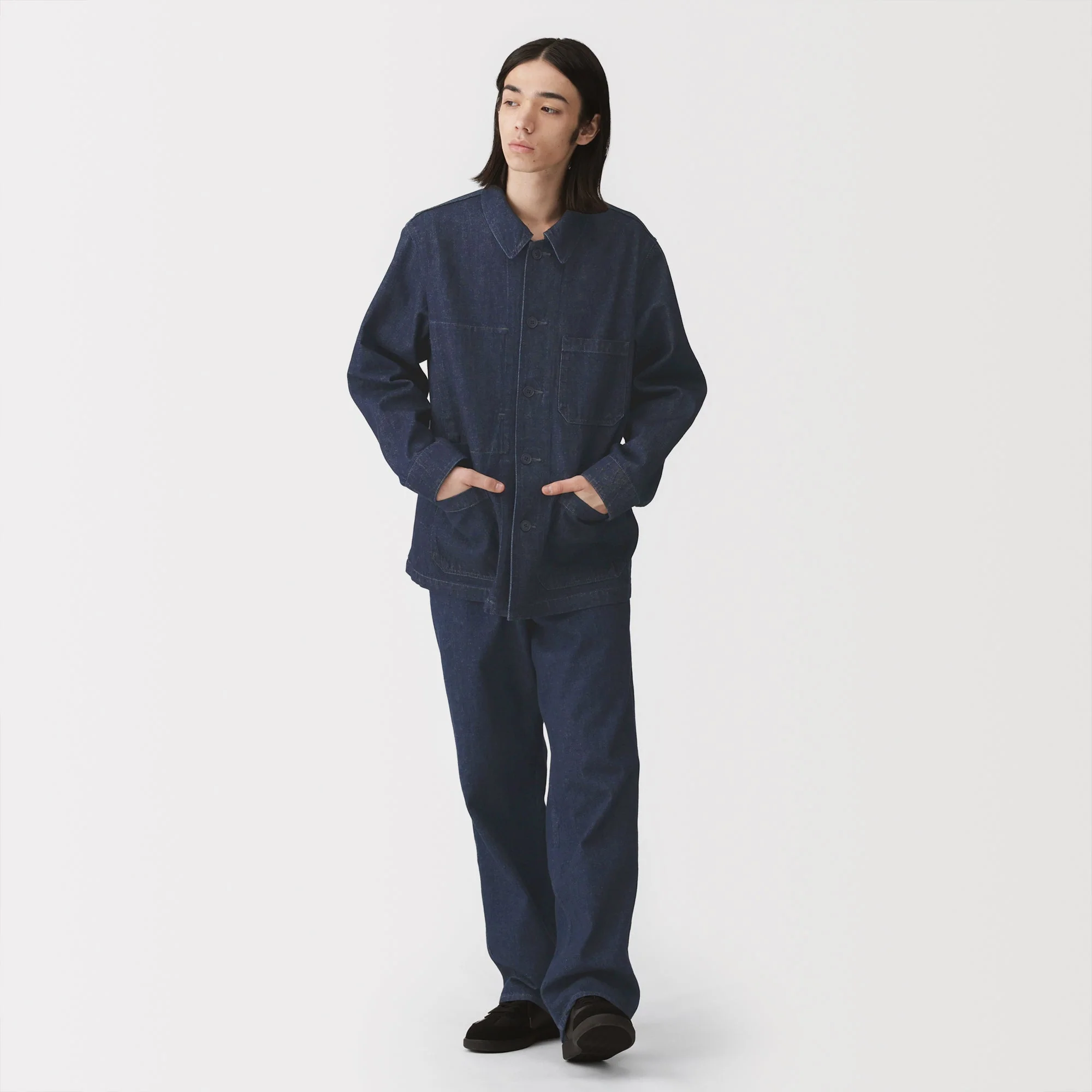 Kapok Blend Denim Coverall Jacket - Image 4